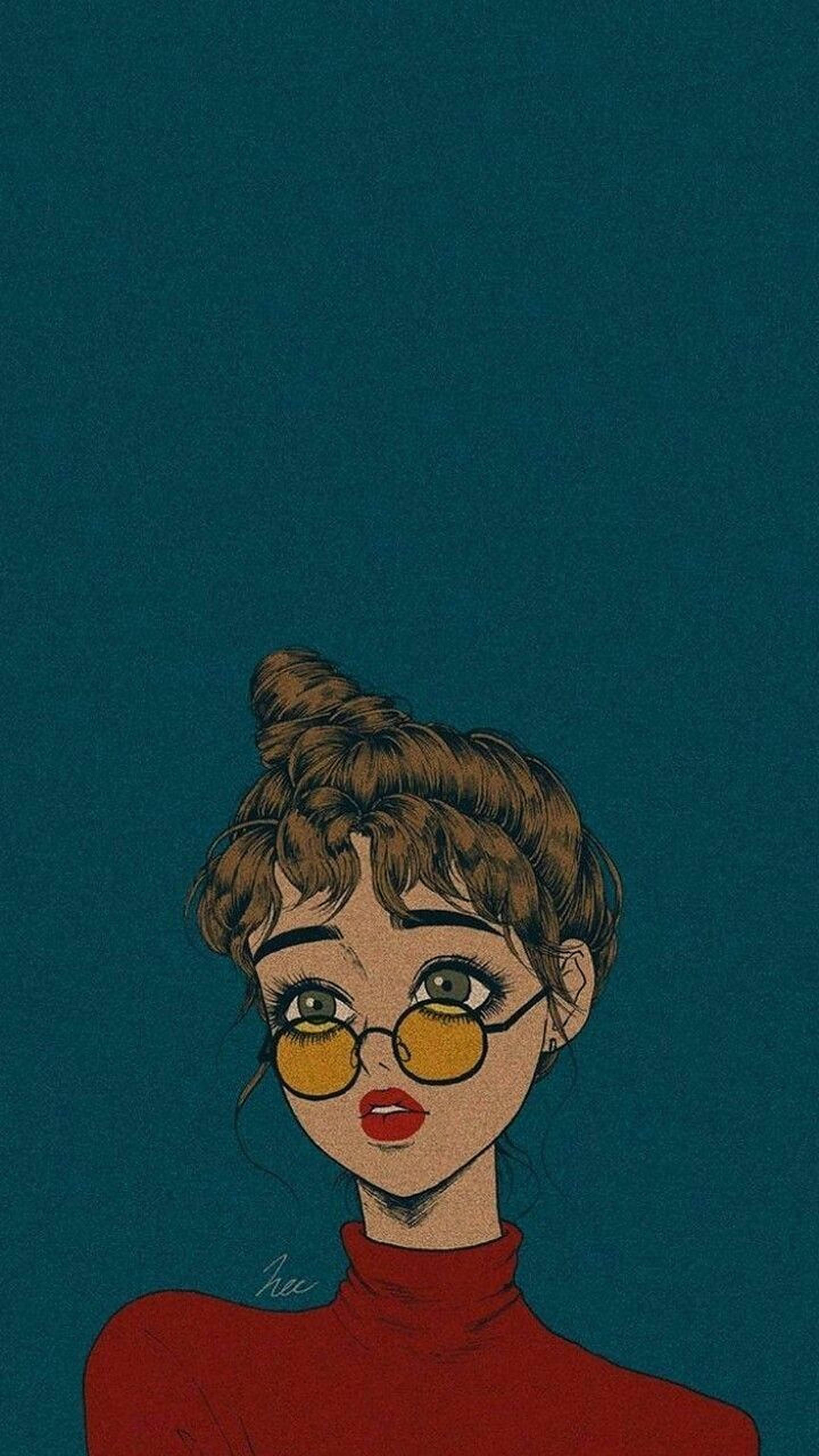 Cô Gái Vintage Thẩm Mỹ Hình nền