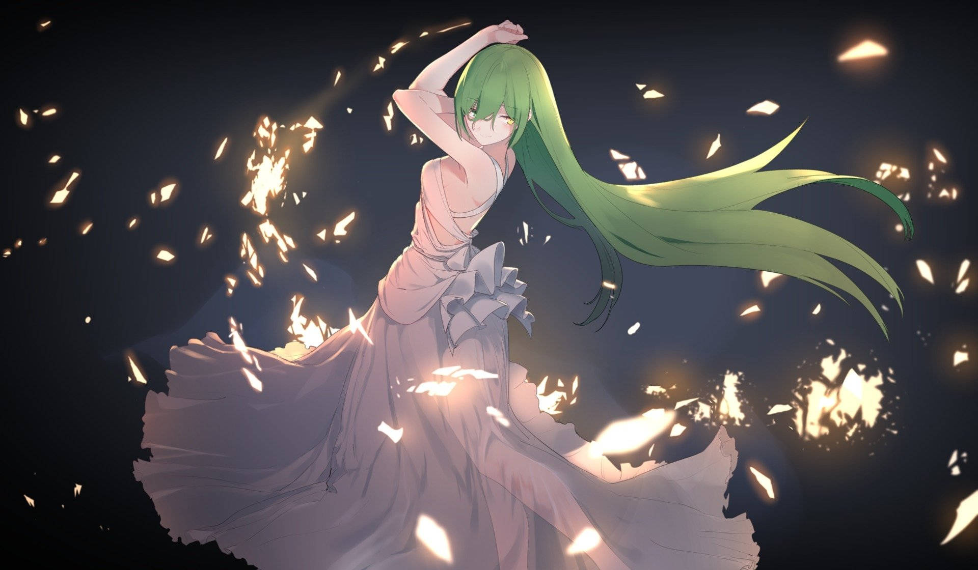 Cô Gái Xinh Đẹp Nhảy Múa Anime Hình nền
