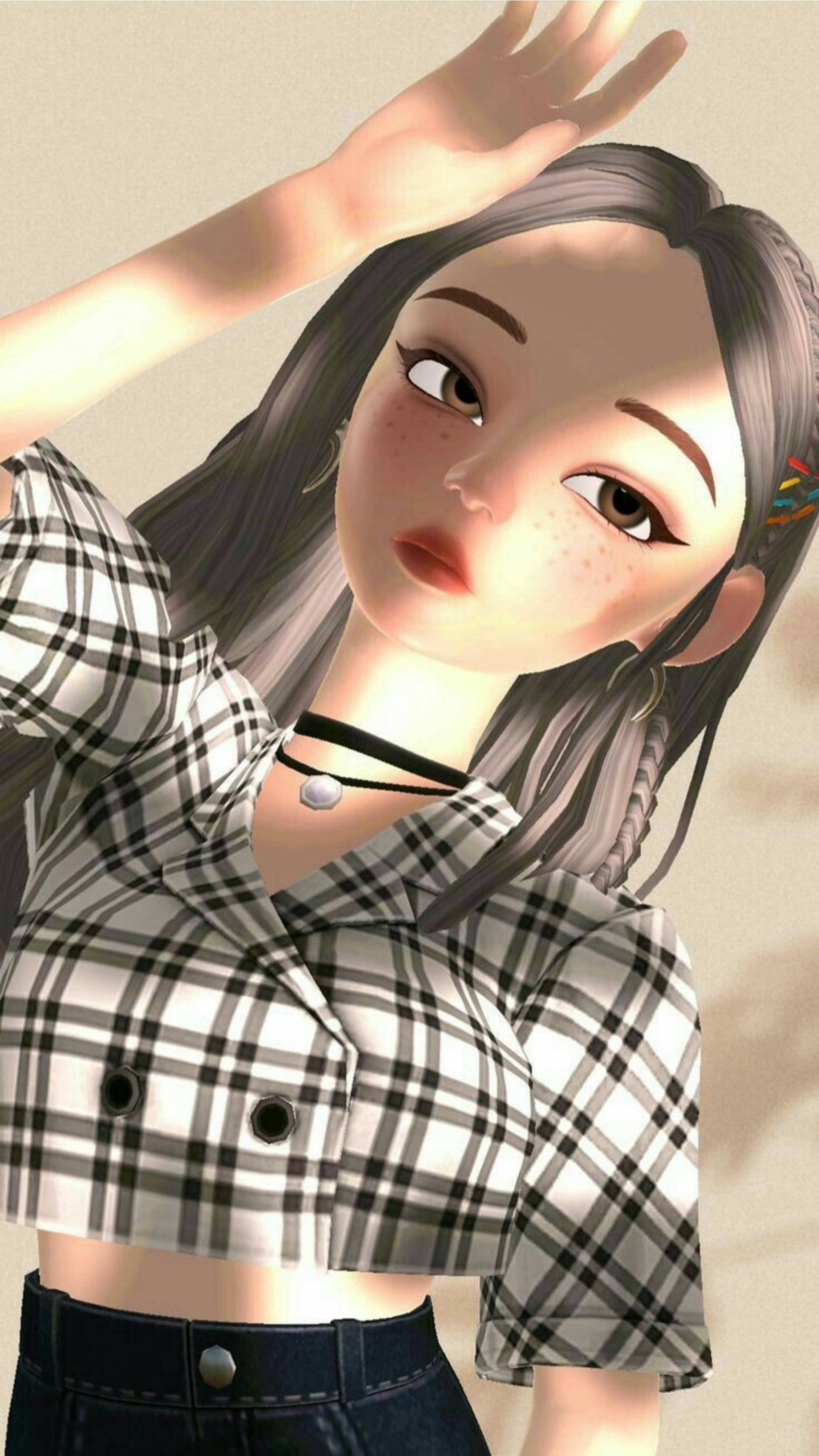 Cô Gái Zepeto Phong Cách Aesthetic Trong Bóng Tối Hình nền