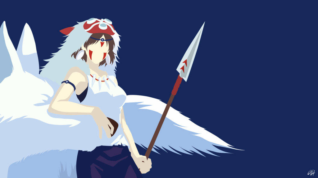 Công chúa Mononoke Anime Tối giản Hình nền