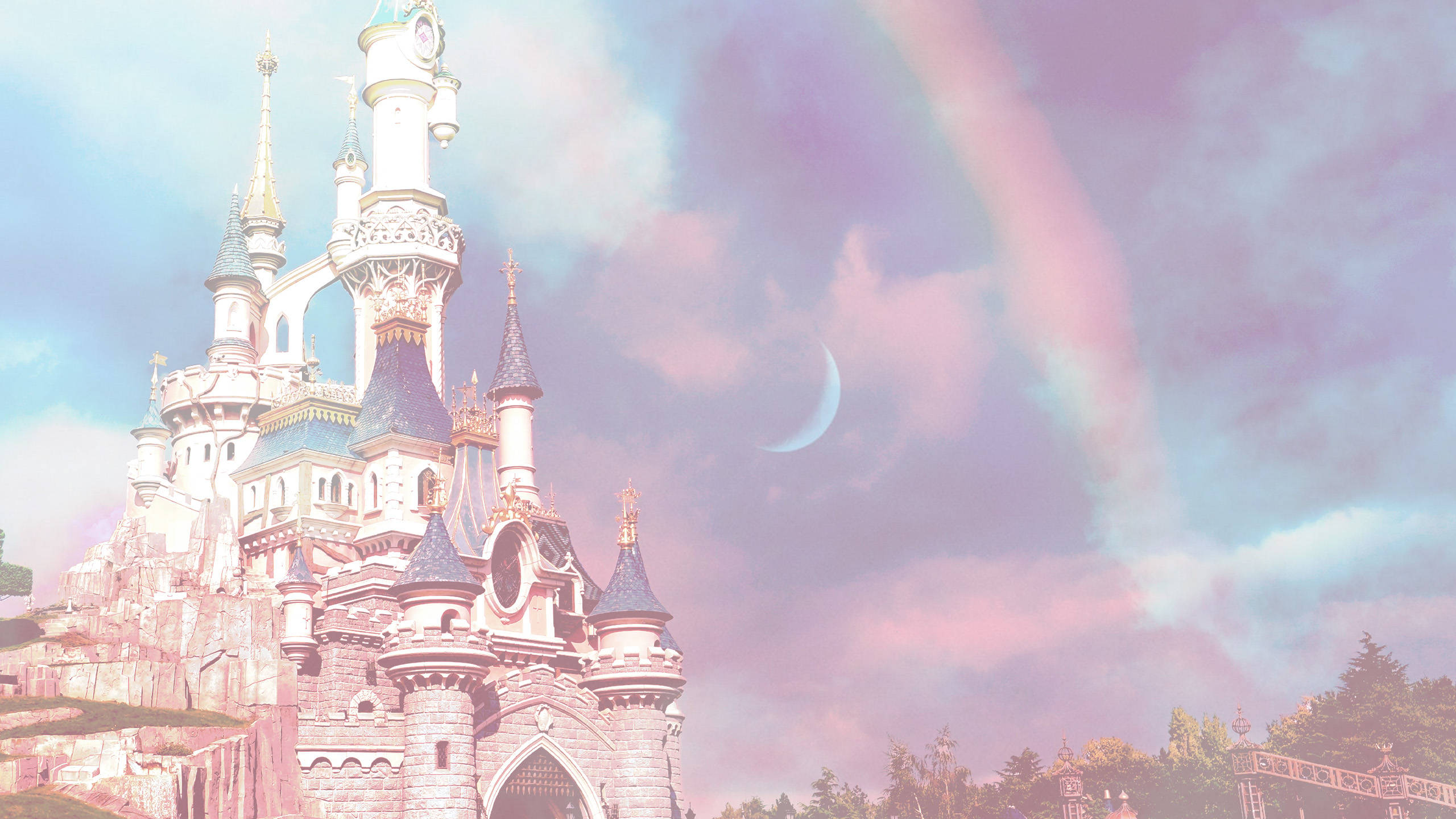 Công viên Disneyland cầu vồng Hình nền