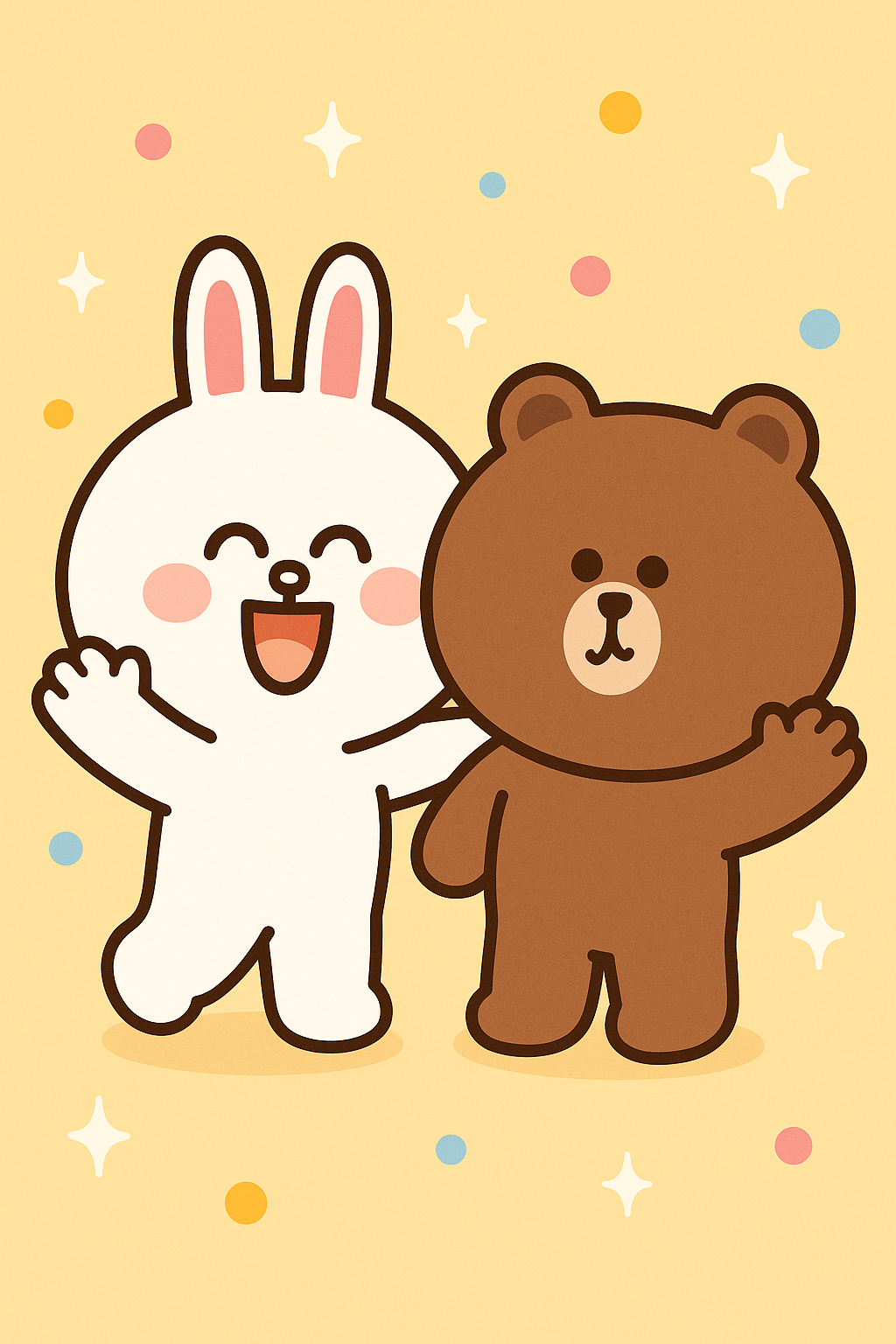 cony và brown vui vẻ Hình nền