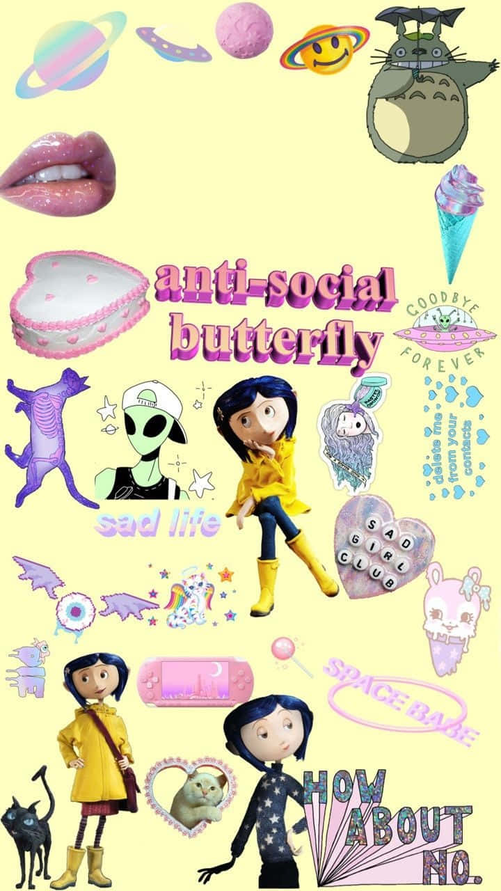 Coraline phong cách Gothic Pastel Hình nền