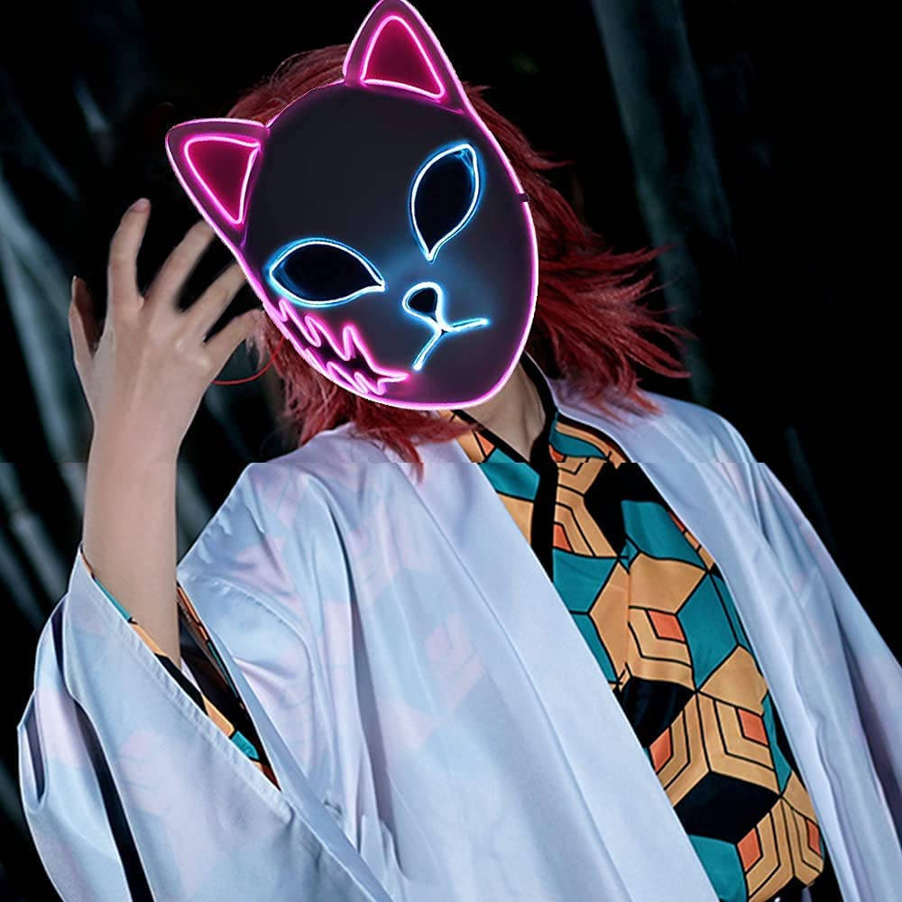 Cosplayer đeo mặt nạ Demon Slayer Hình nền
