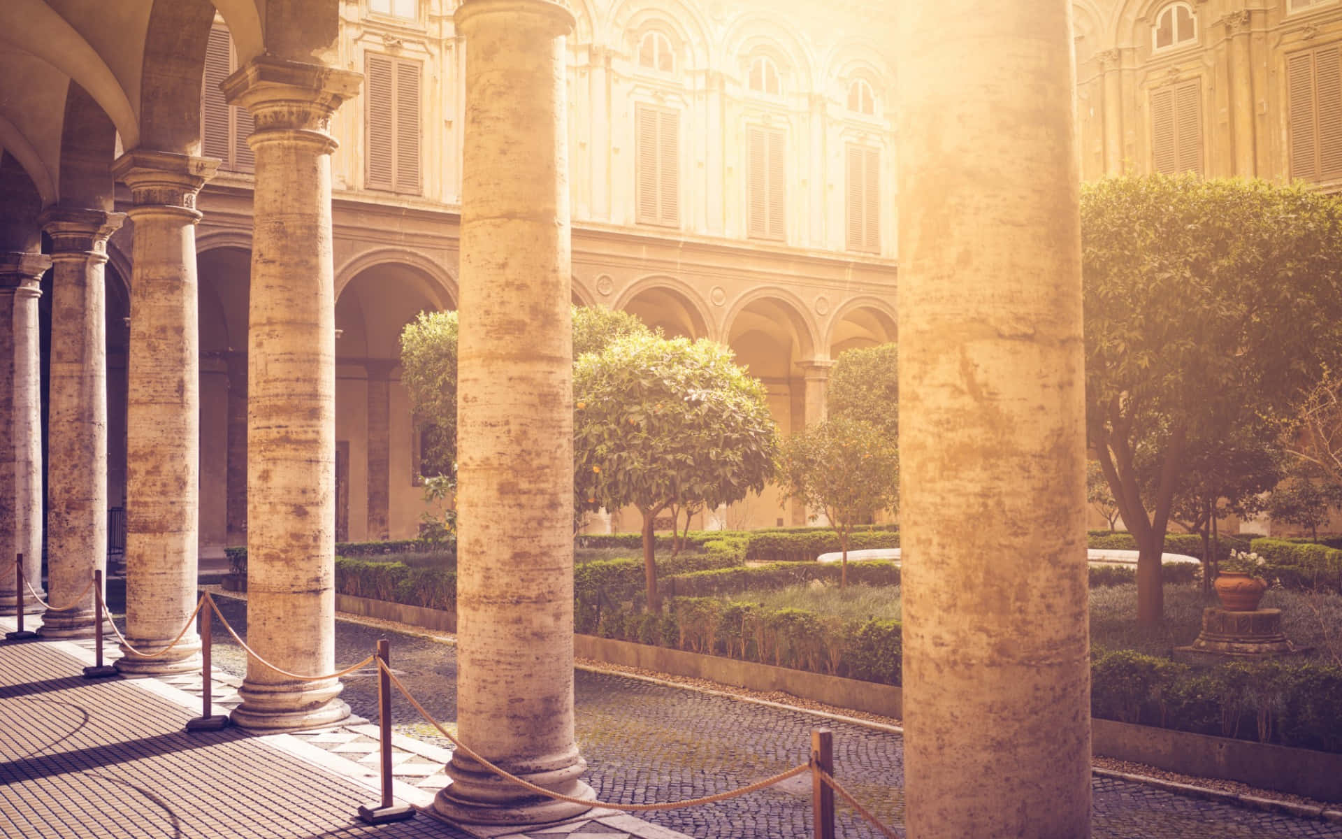 Cột Trụi Phòng Trưng Bày Doria Pamphilj Giờ Vàng Hình nền