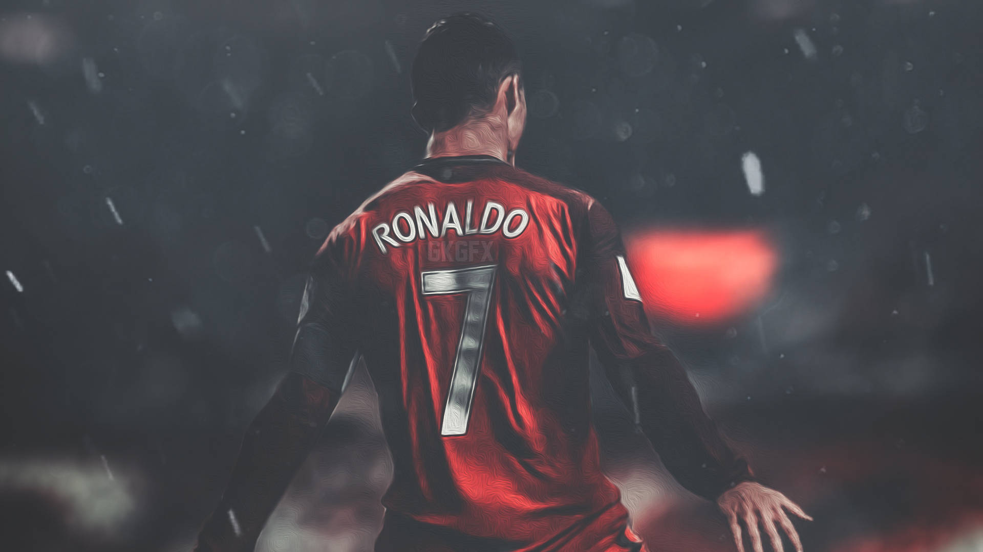 CR7 HD Bóng Đá Dưới Mưa Hình nền