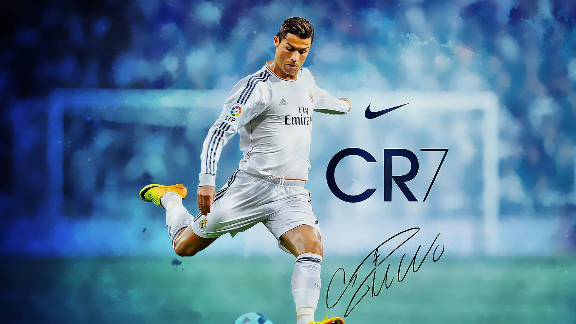 CR7 HD Nền Xanh Trừu Tượng Hình nền