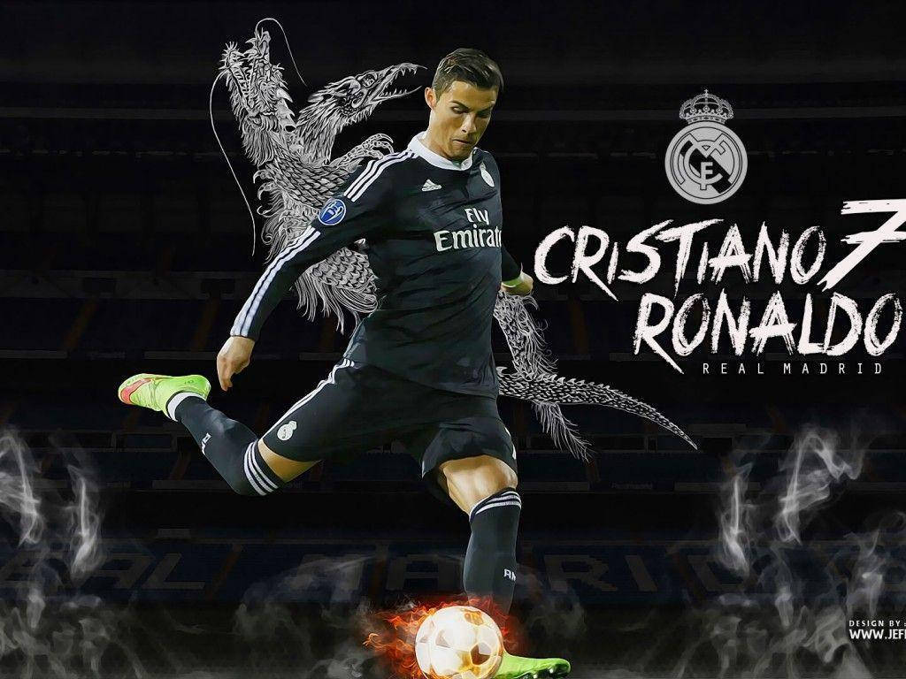 Hình nền Logo Cristiano Ronaldo Real Madrid.