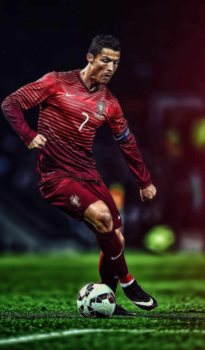 Hình nền Cristiano Ronaldo trong pha hành động.