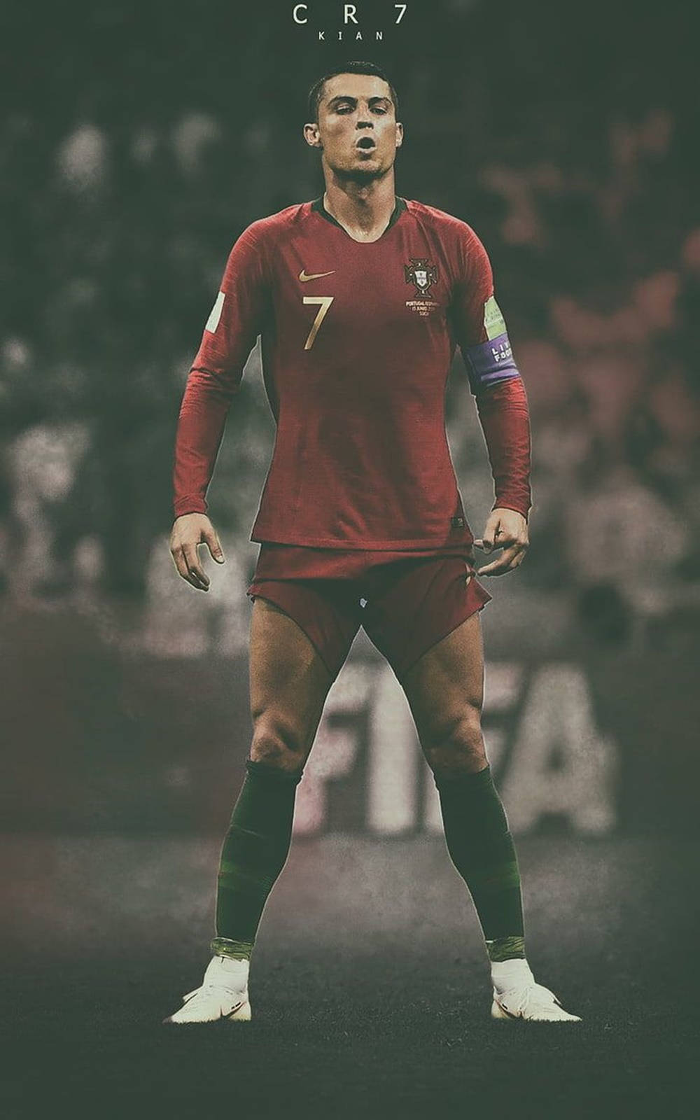 Cristiano Ronaldo Phong Cách Áo Đỏ FPF Hình nền