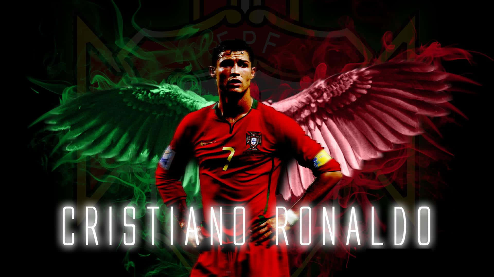 Cristiano Ronaldo trong trận đấu trên sân cỏ Hình nền