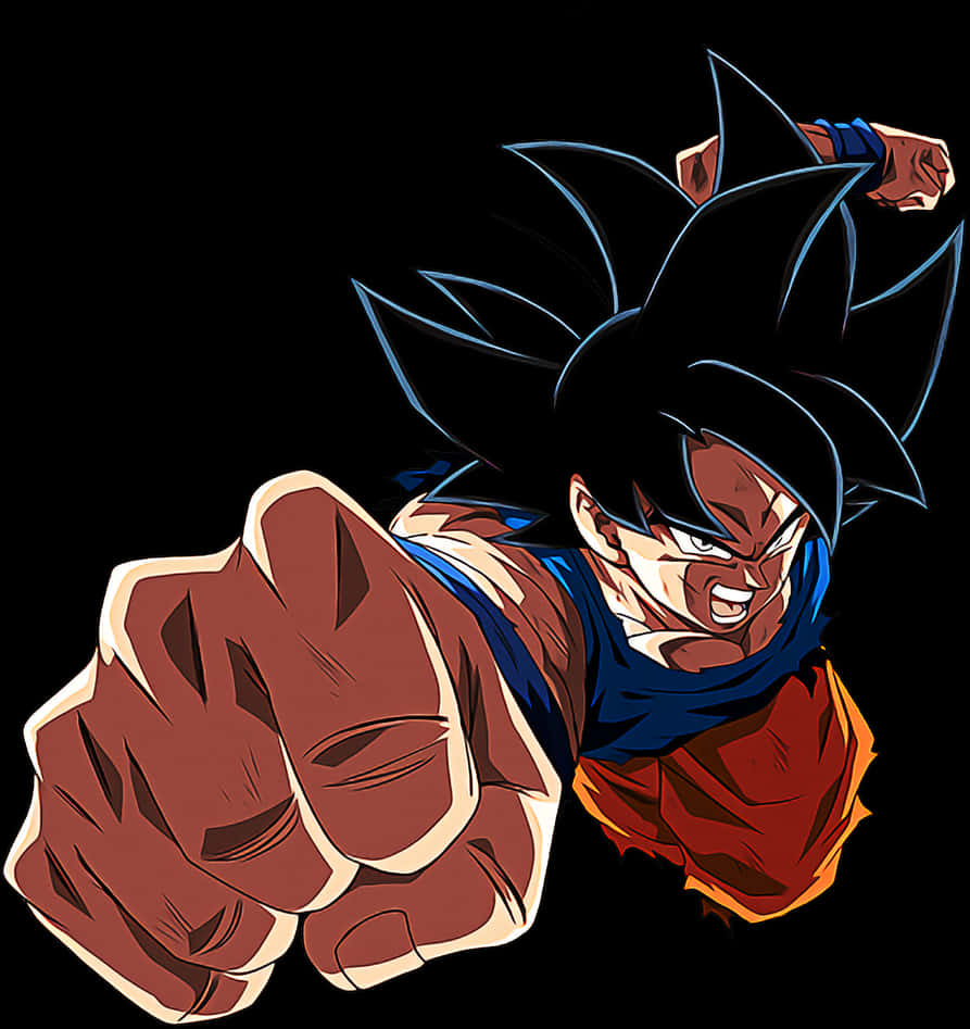 Cú Đấm Uy Lực Của Goku Tự Tại Cực Ý Hình nền
