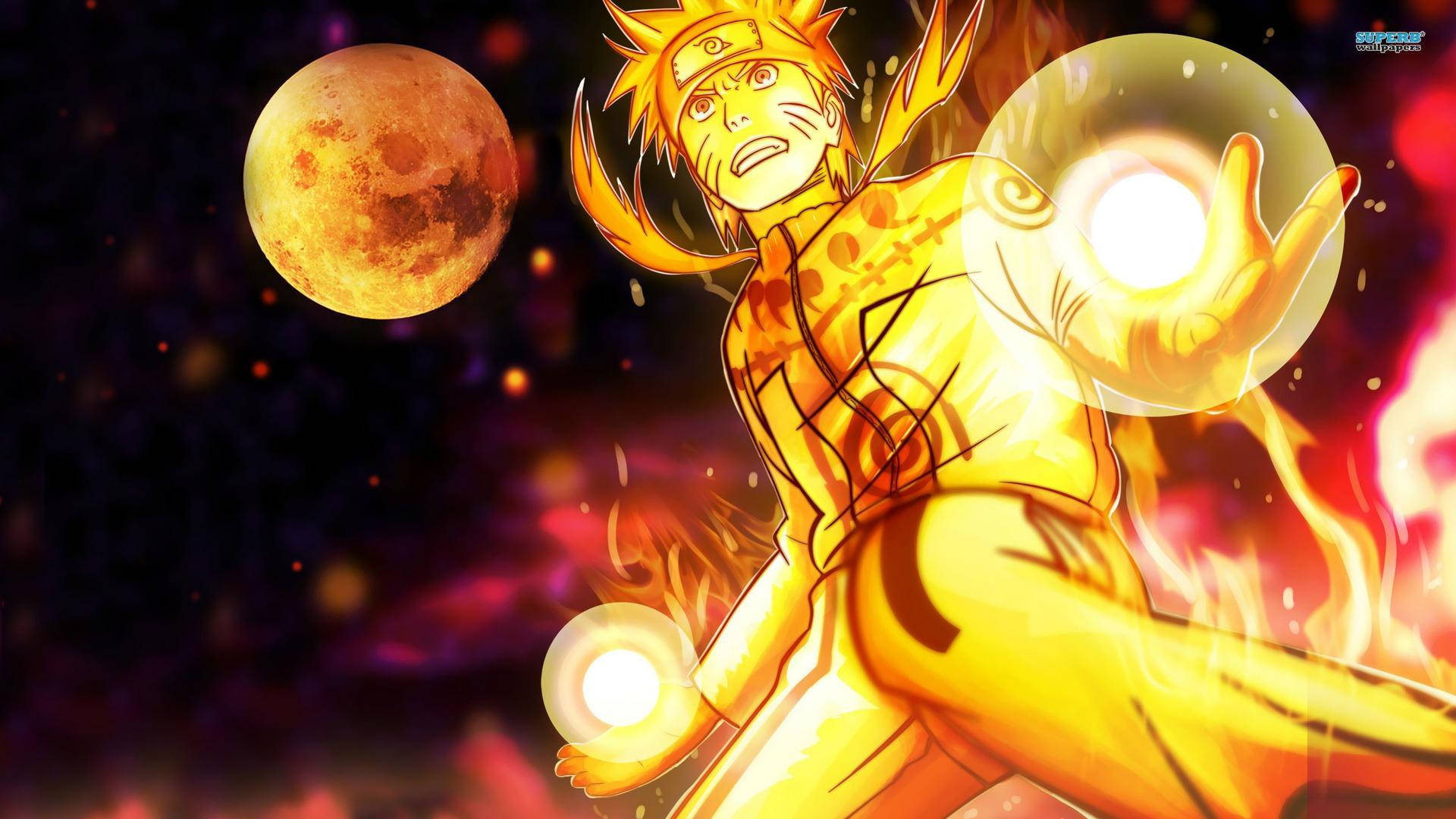 Cú Bùng Nổ Chakra Của Naruto Ngầu Hình nền