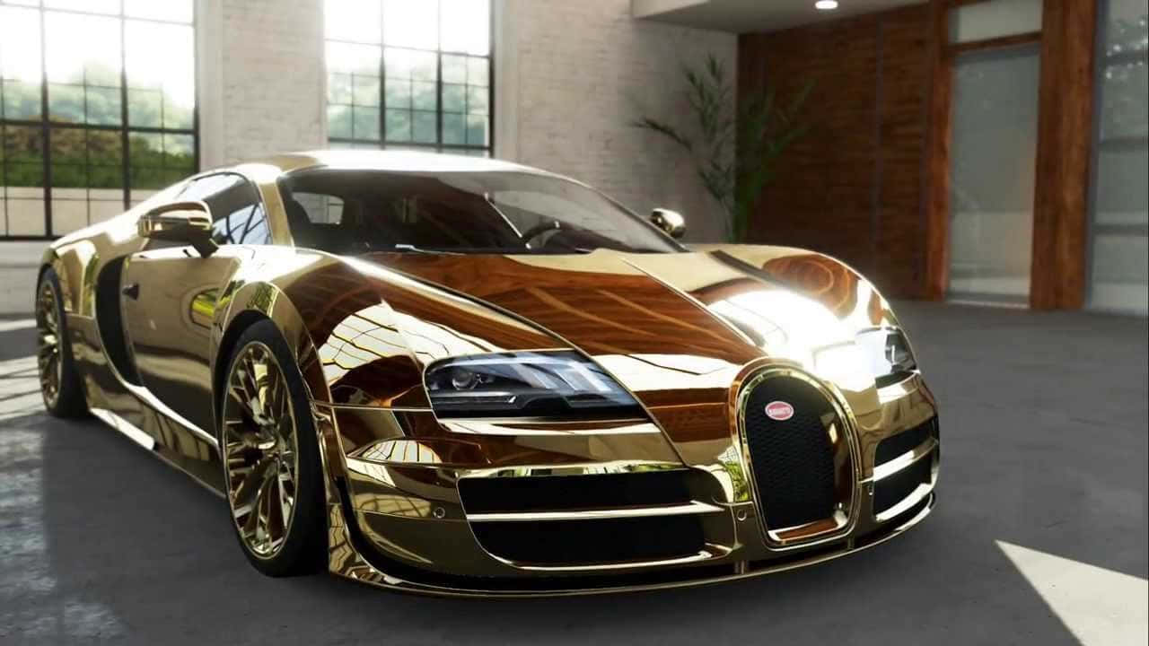 Cửa xe Bugatti Veyron màu vàng Hình nền