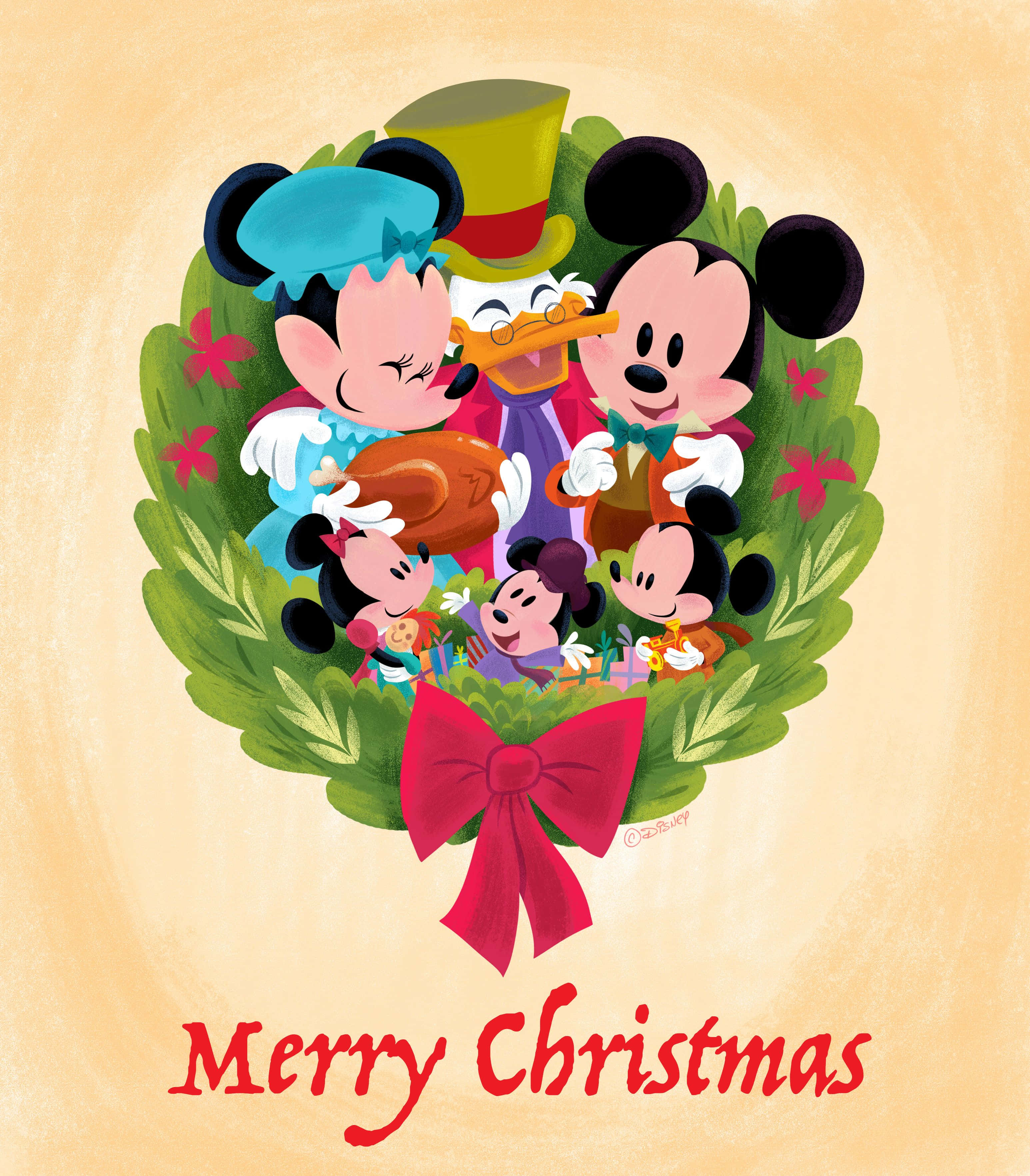 "Cùng Disney tạo nên những kỷ niệm diệu kỳ trong mùa Giáng sinh này!" Hình nền