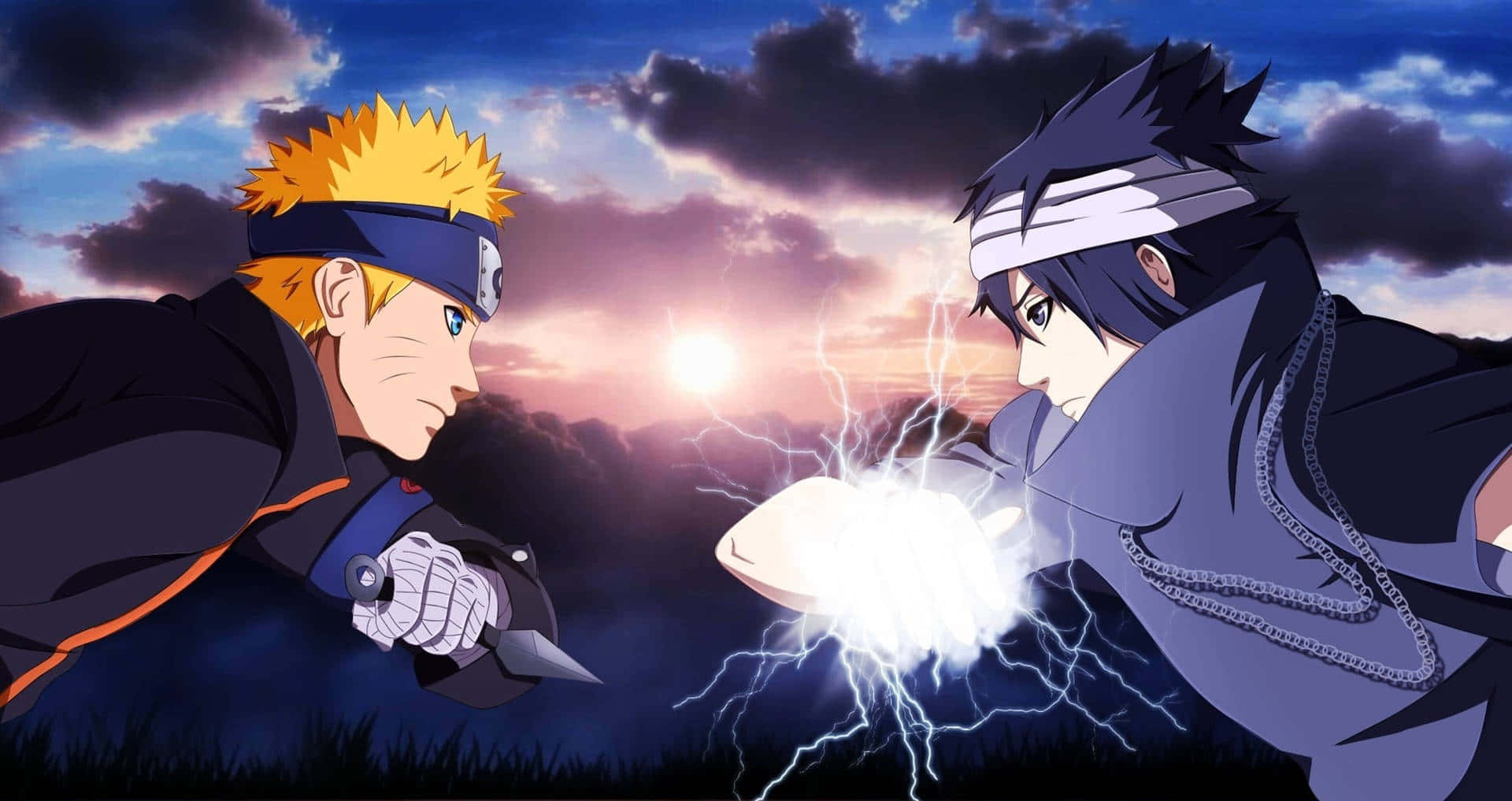 Cuộc đấu của các chiến binh trong khung cảnh anime Hình nền
