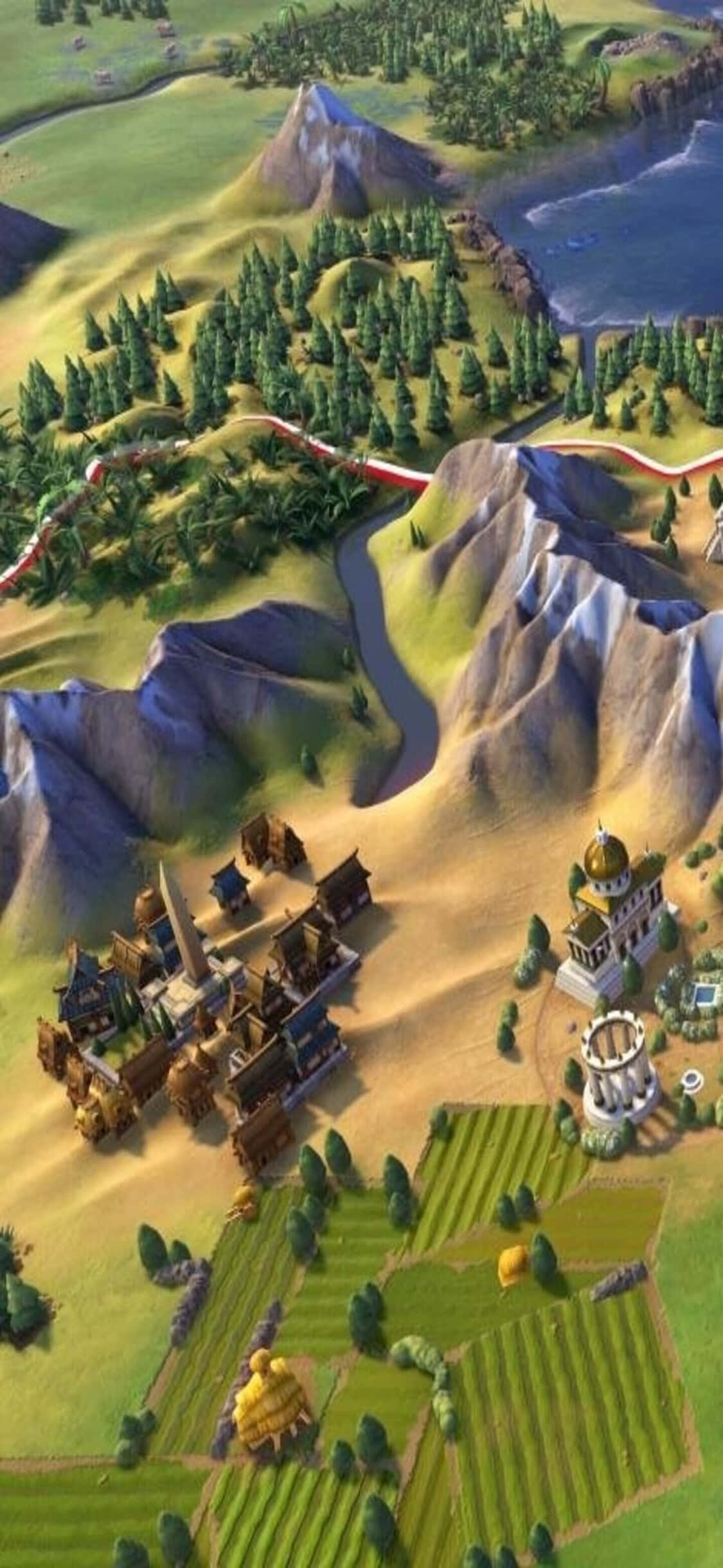 Cuộc hành trình bắt đầu – khám phá thế giới đầy tiềm năng với Civilization V và iPhone X Hình nền