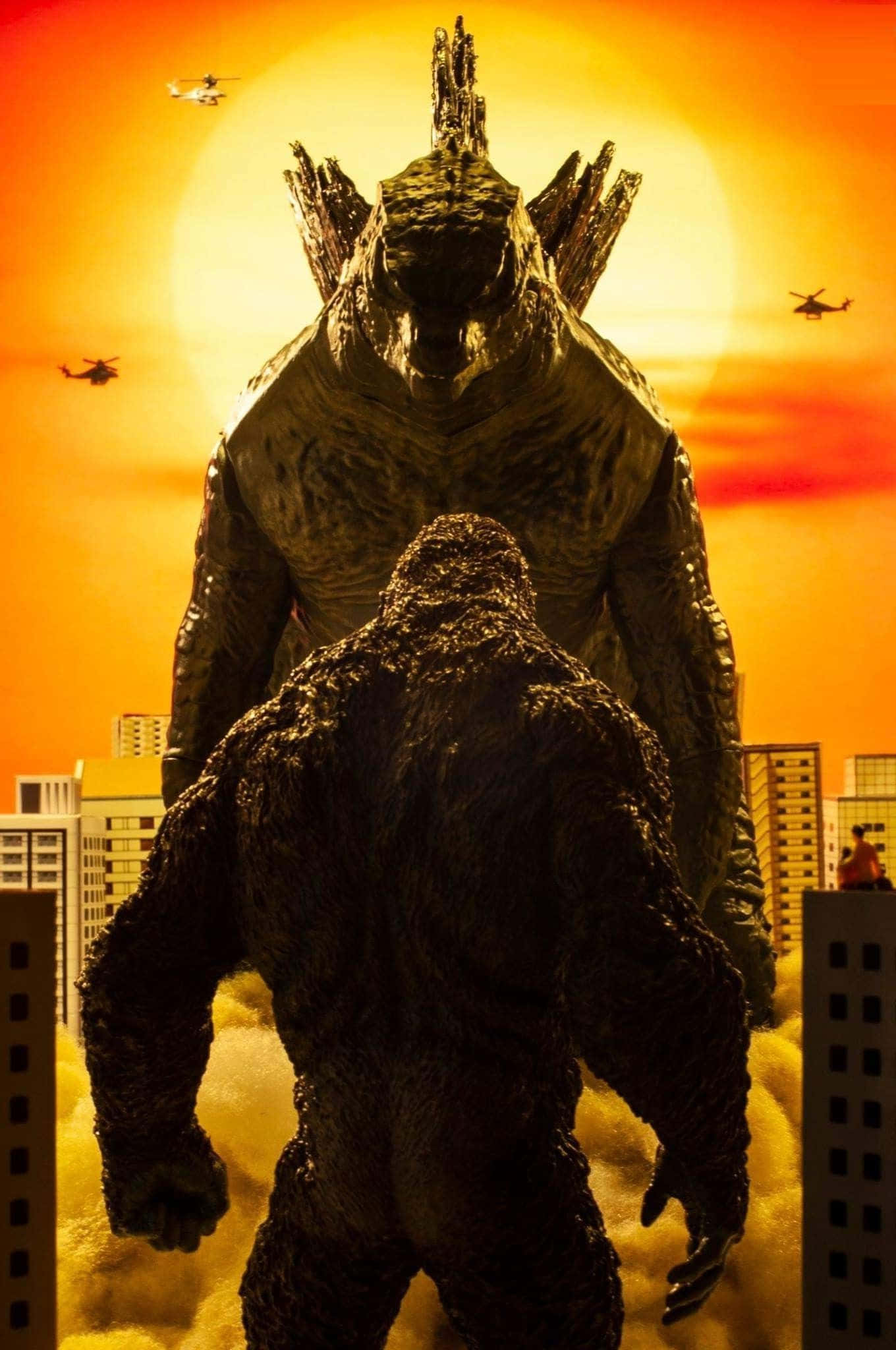 Cuộc đối đầu hoành tráng giữa Godzilla và Kong Hình nền