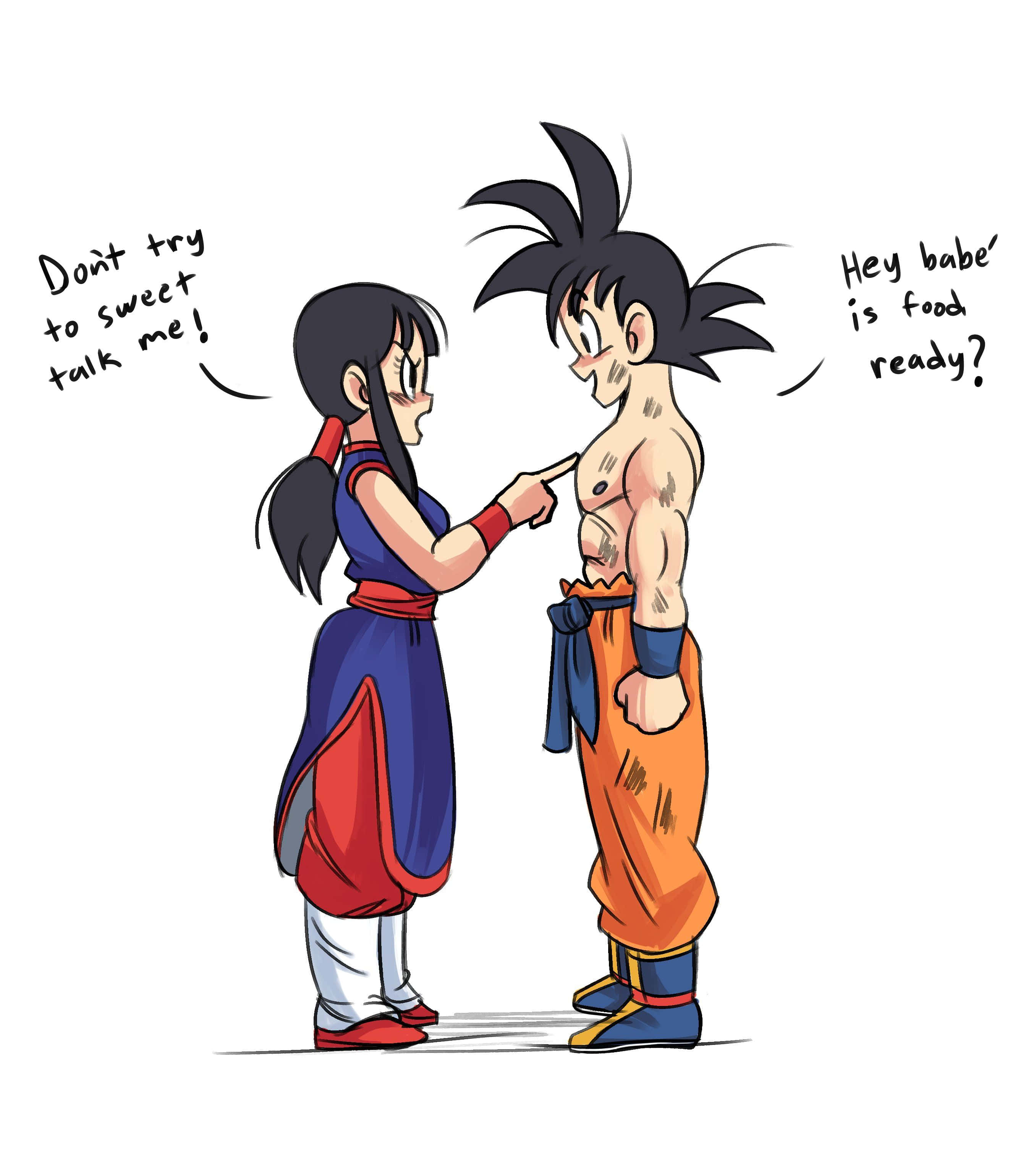 Cuộc trò chuyện giữa Goku và Chichi trong Dragon Ball Hình nền