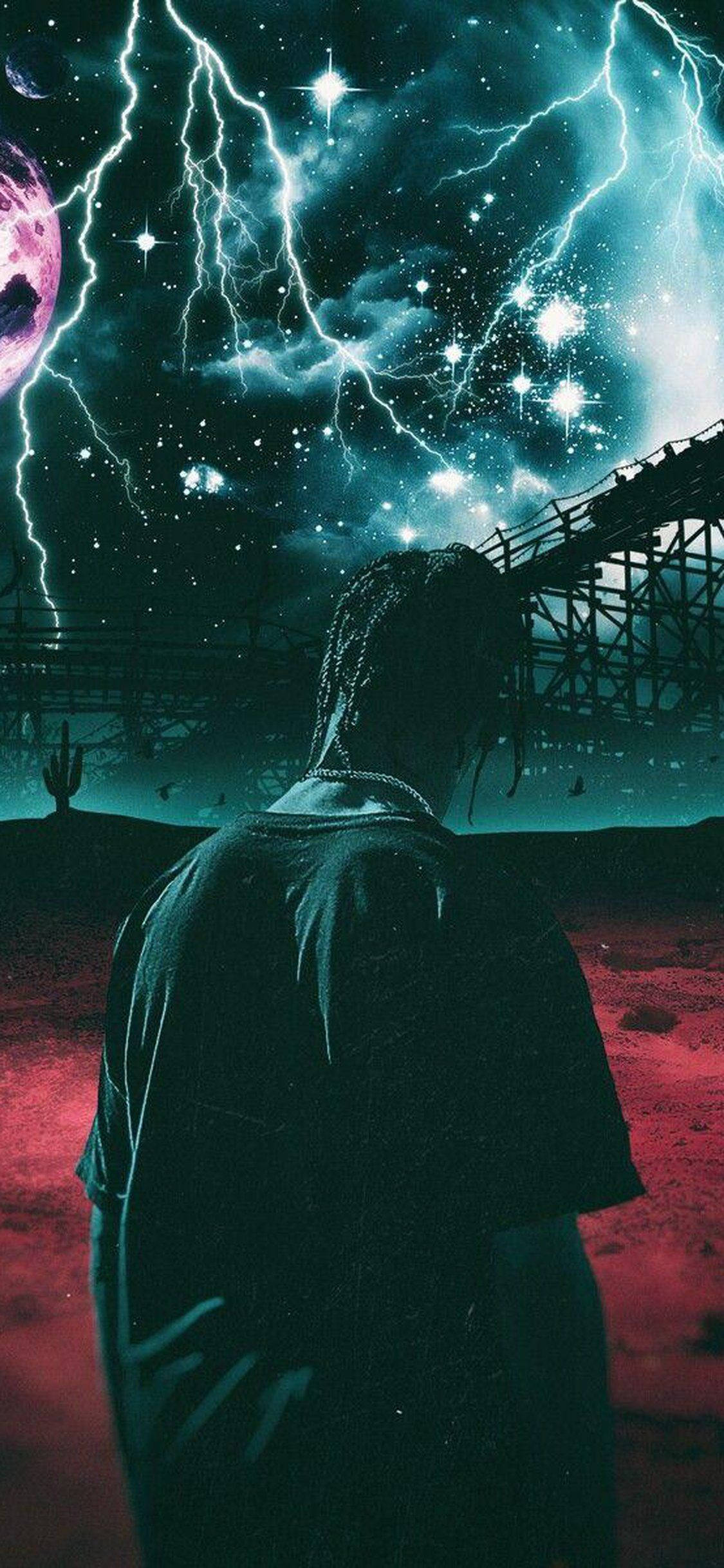 Cưỡi chuyến tàu ma thuật cùng Travis Scott tại Astroworld Hình nền