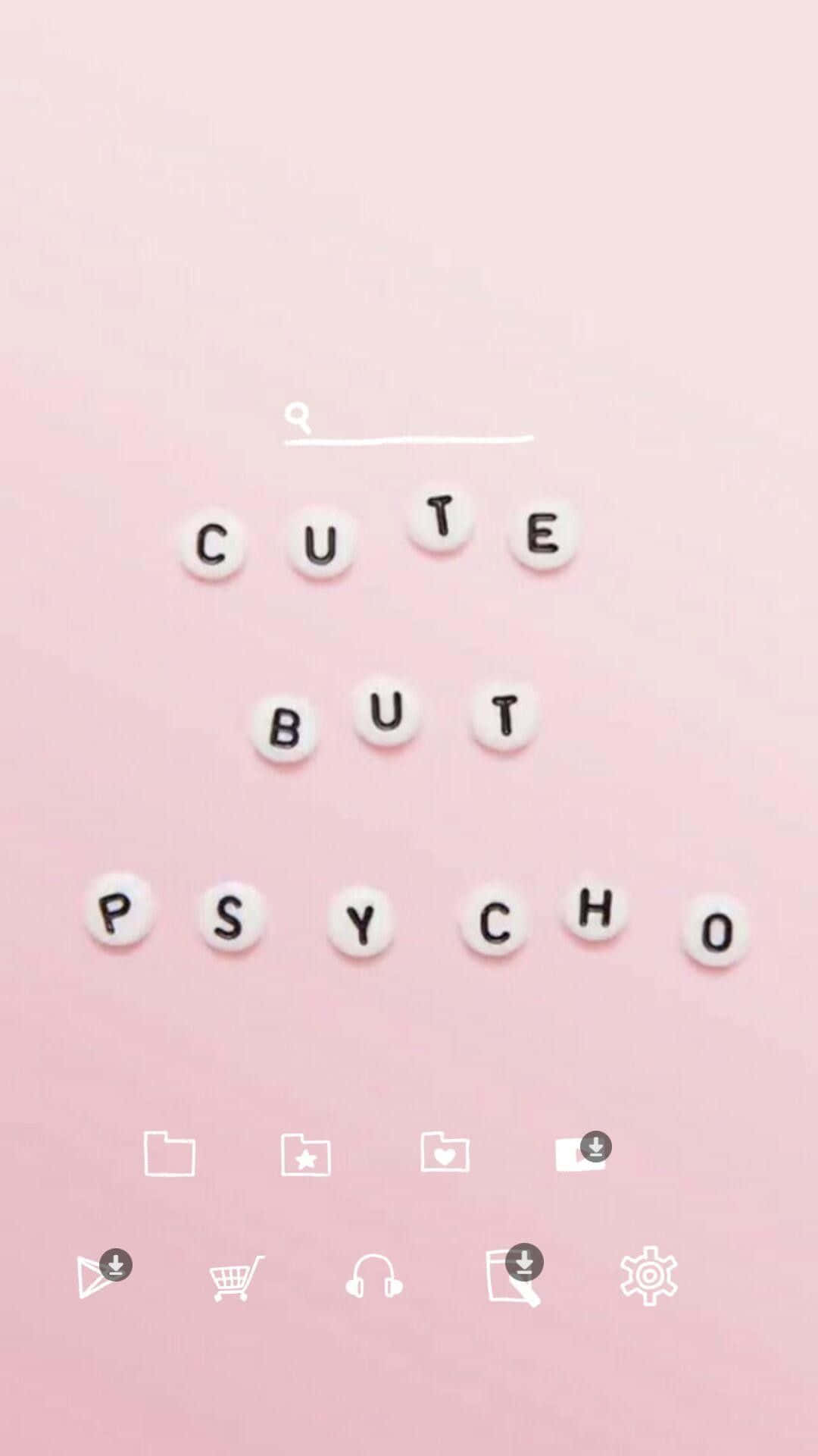 Cute But Psycho Hồng Aesthetic iPhone Hình nền