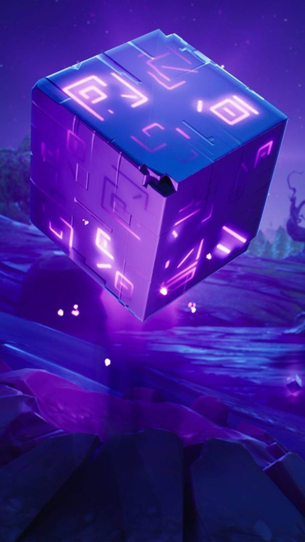 Đá Bóng Tối Tím Fortnite 4K Android Hình nền