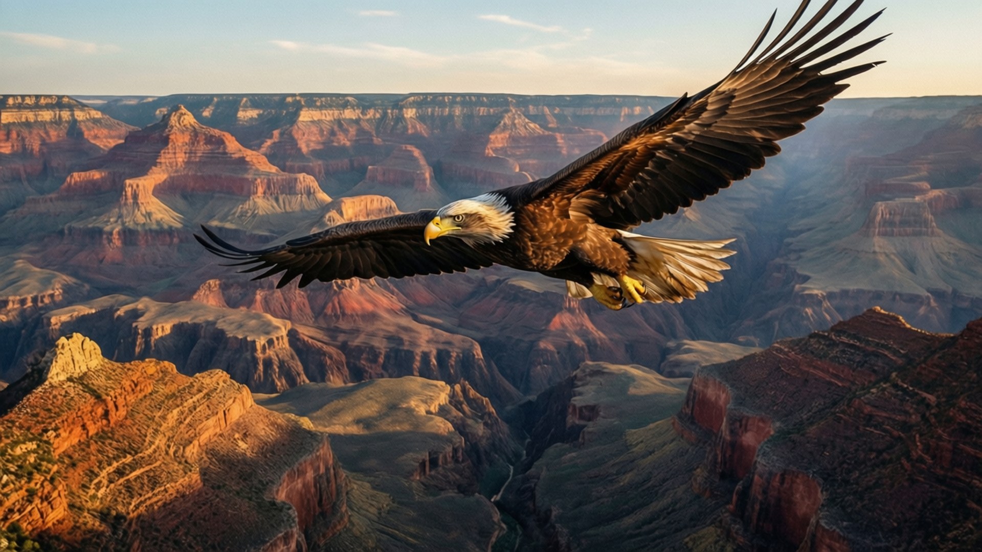 Đại Bàng Bay Trên Grand Canyon Hình nền