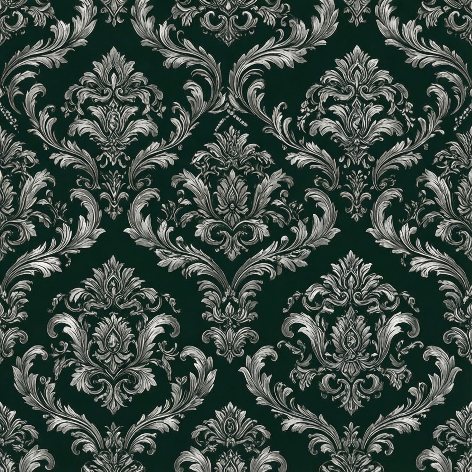 Damask Xanh Lục Bạc Hình nền