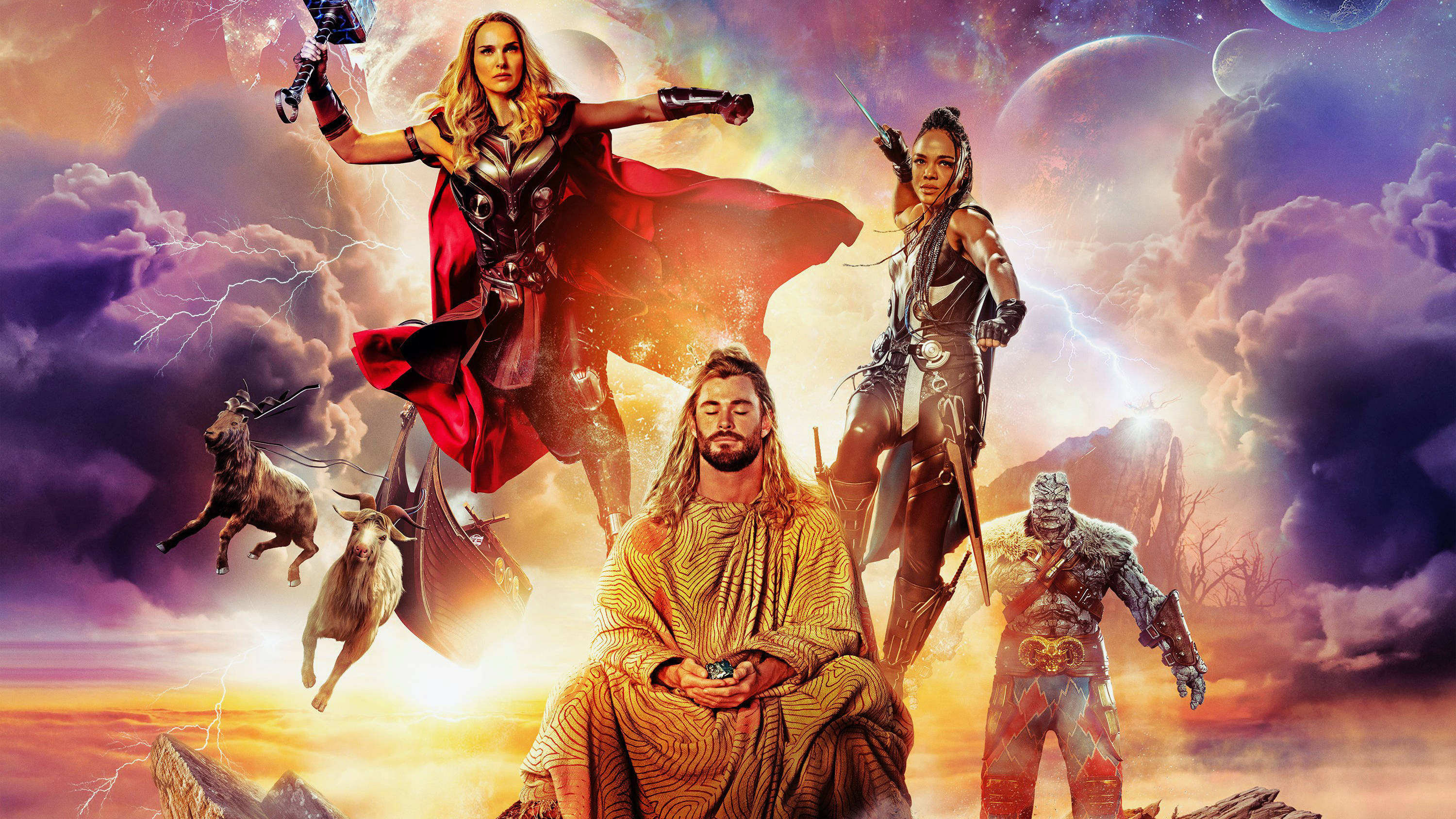 Dàn diễn viên chính Thor Love And Thunder Hình nền