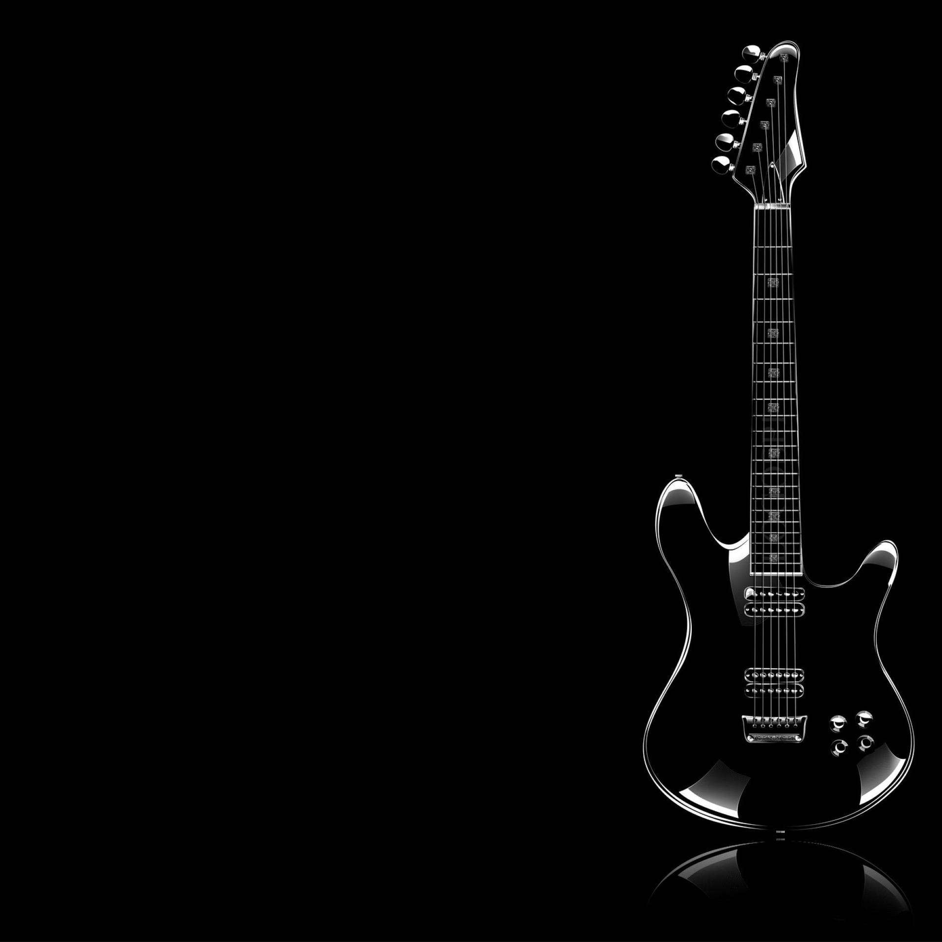 Đàn Guitar Đen Bóng Bẩy Hình nền