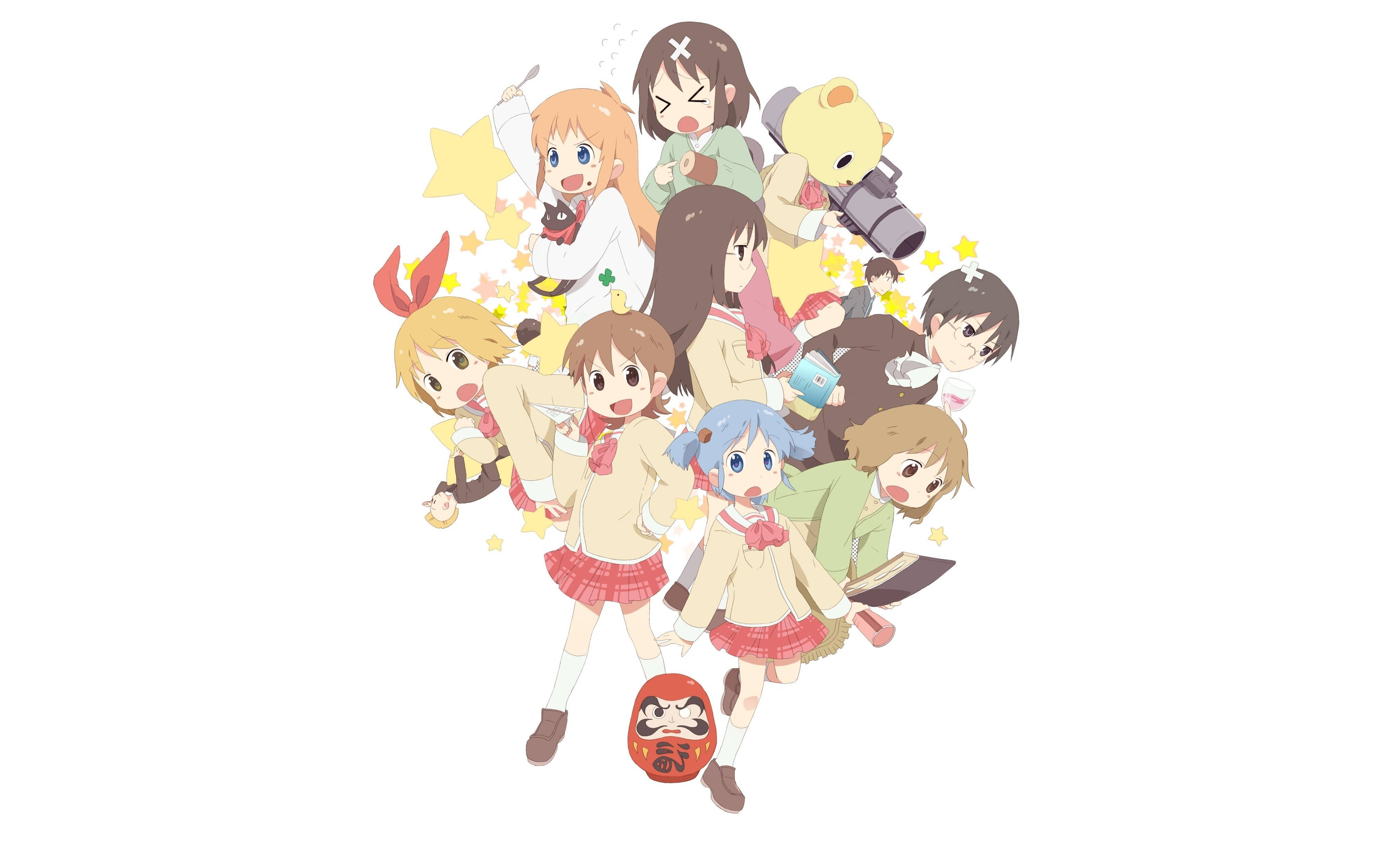 Dàn nhân vật chính Nichijou Hình nền