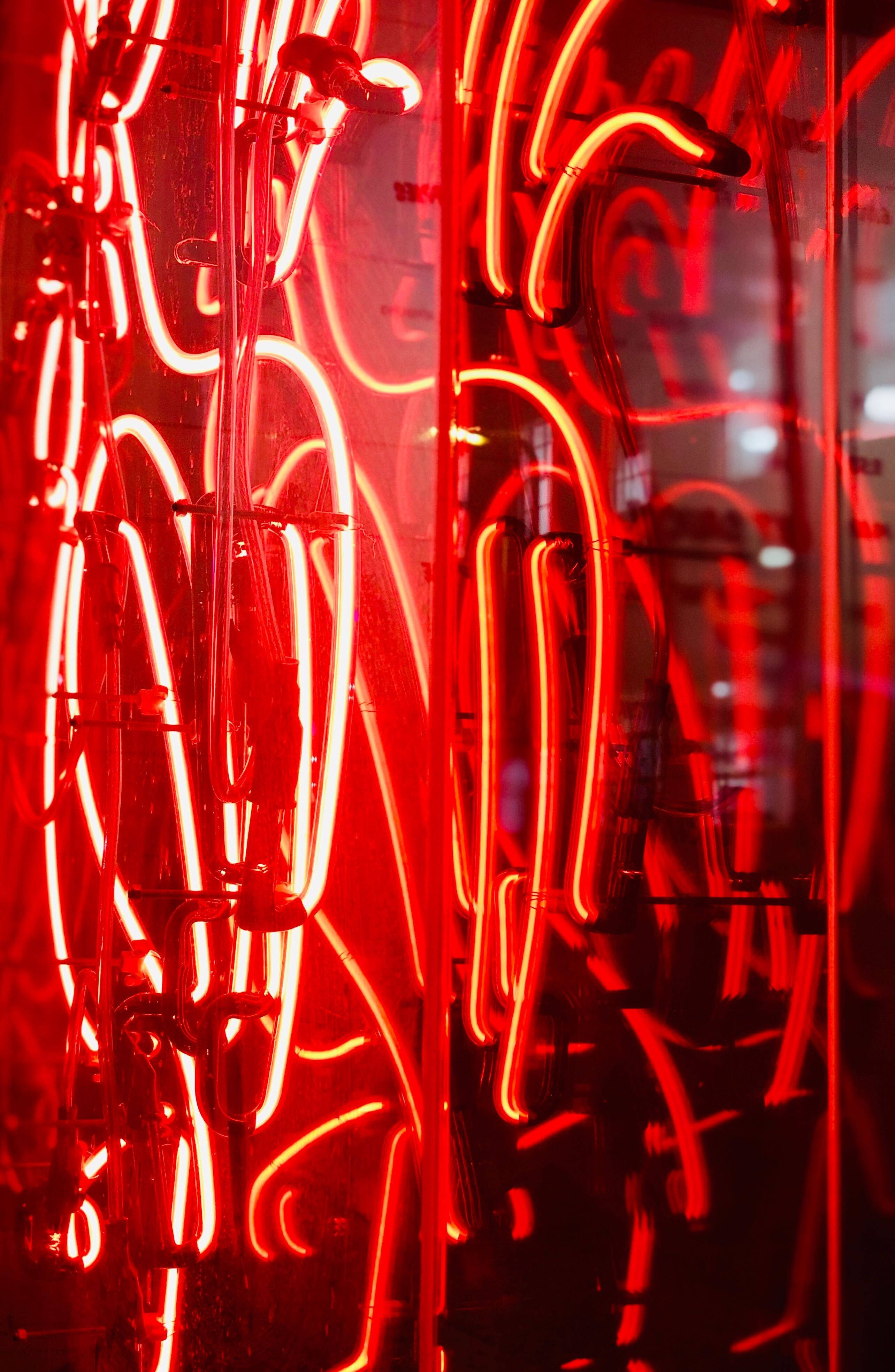 Dây neon đỏ Hình nền