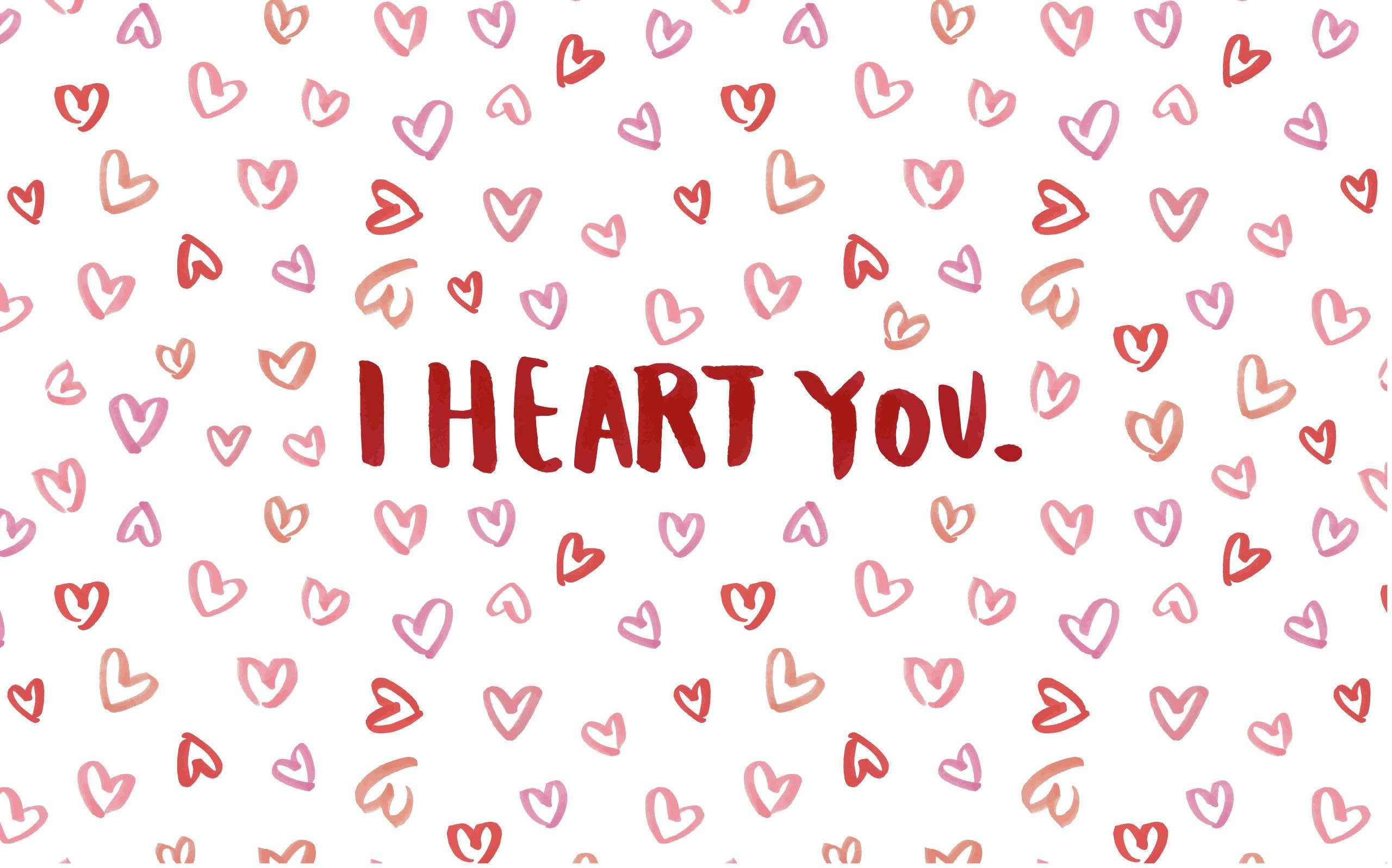 Dễ Thương I Heart You Cho Máy Tính Hình nền