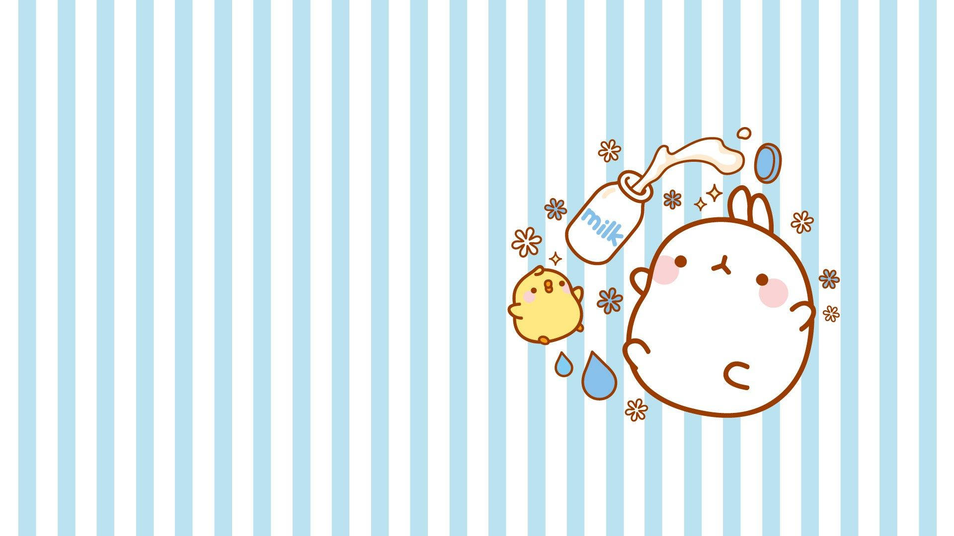 Dễ thương Kawaii Sọc Sữa Hình nền