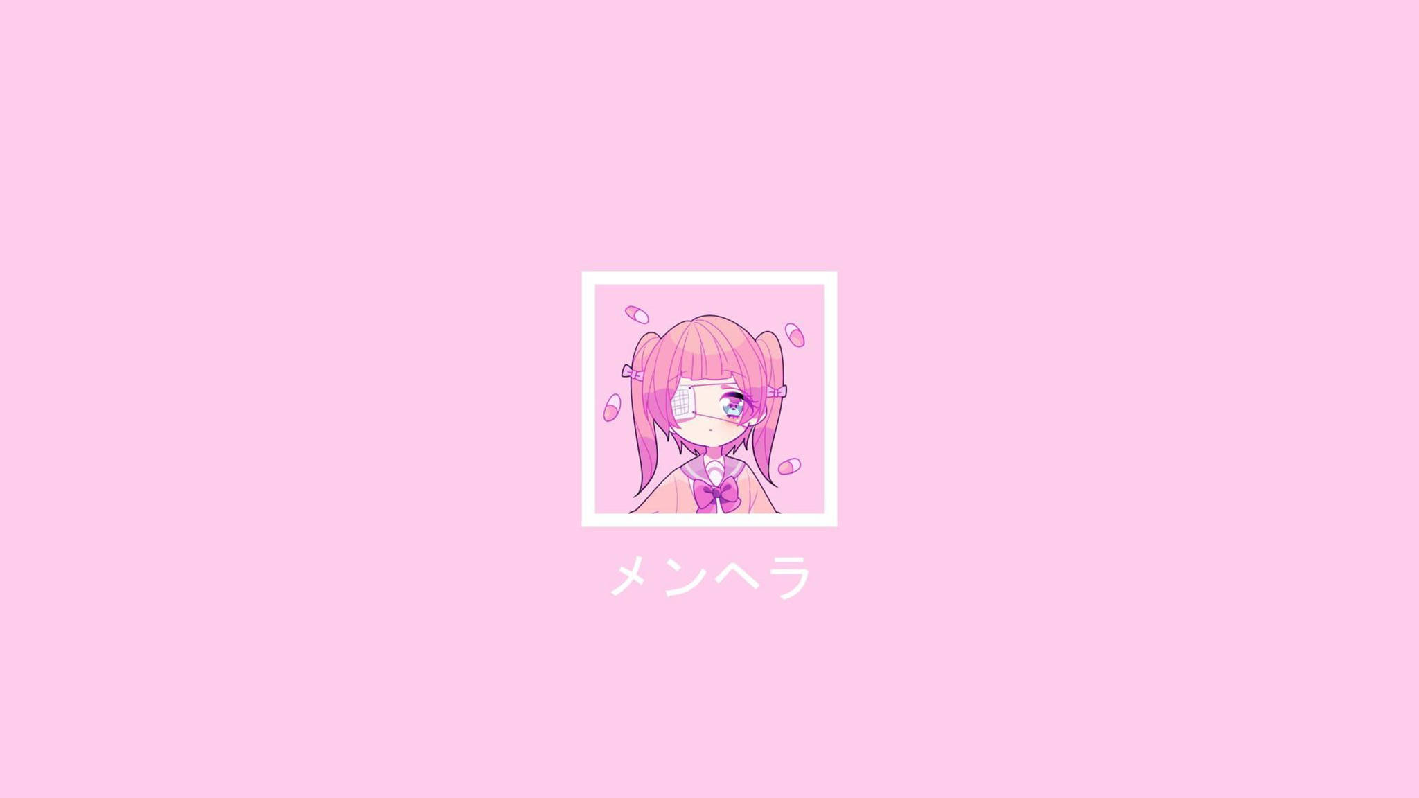 Dễ thương Menhera phong cách anime hồng Hình nền