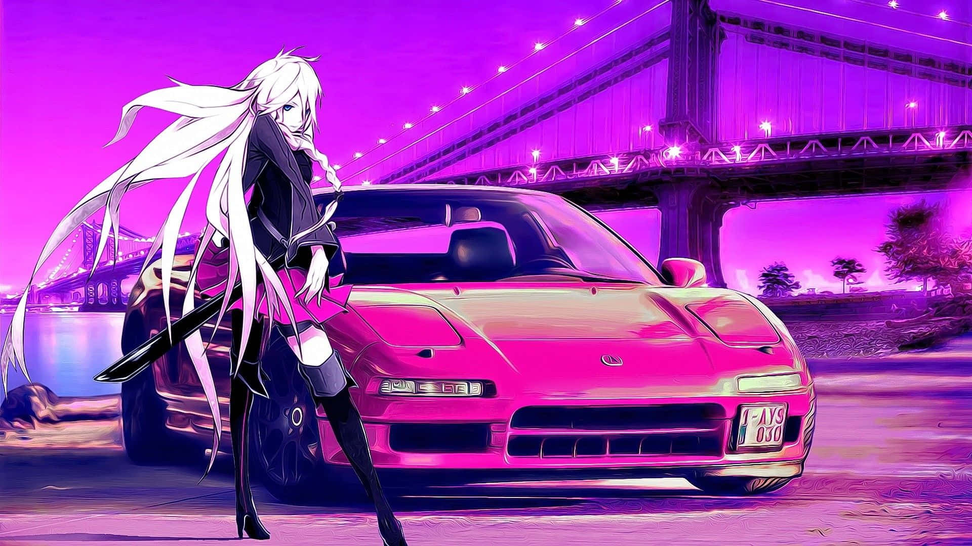 Để trí tưởng tượng của bạn bay xa khi lái xe ngang qua chiếc xe anime này. Hình nền
