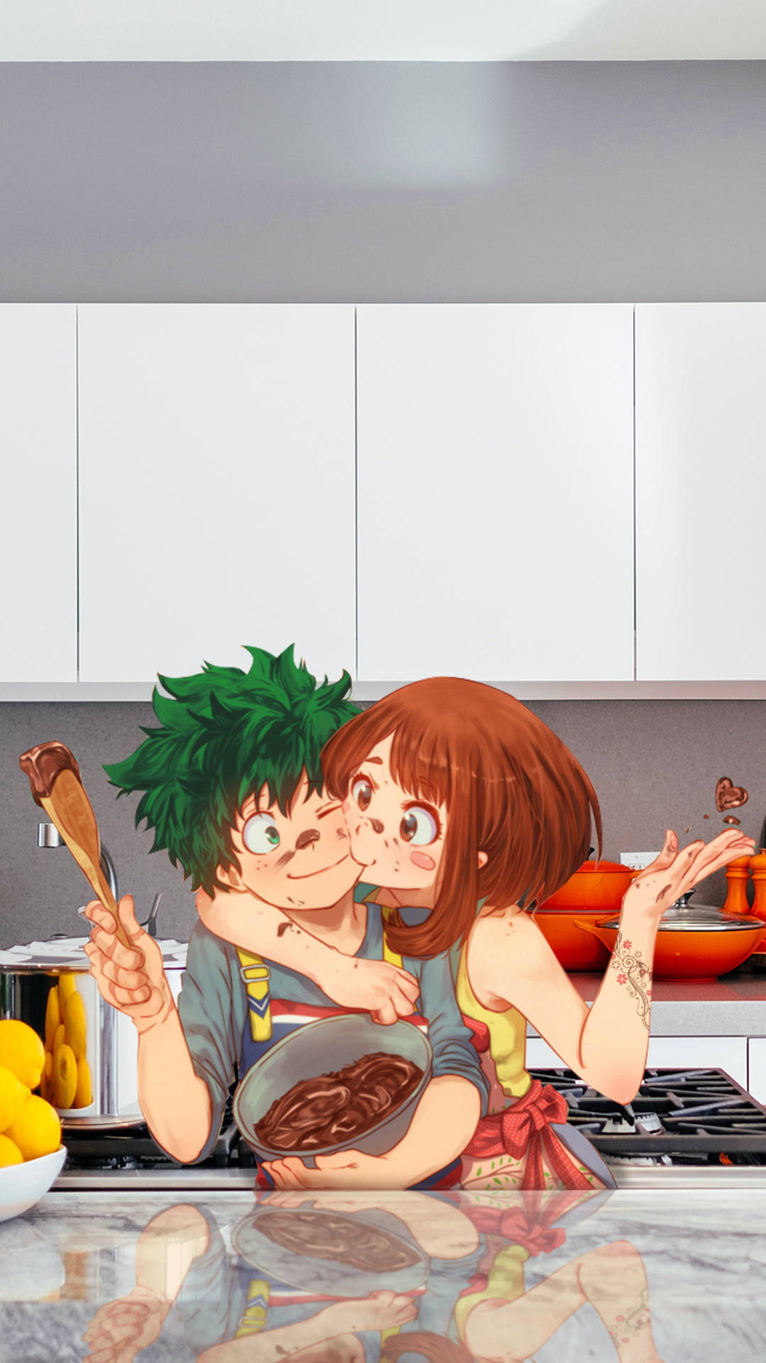 Deku và Uraraka dễ thương Hình nền