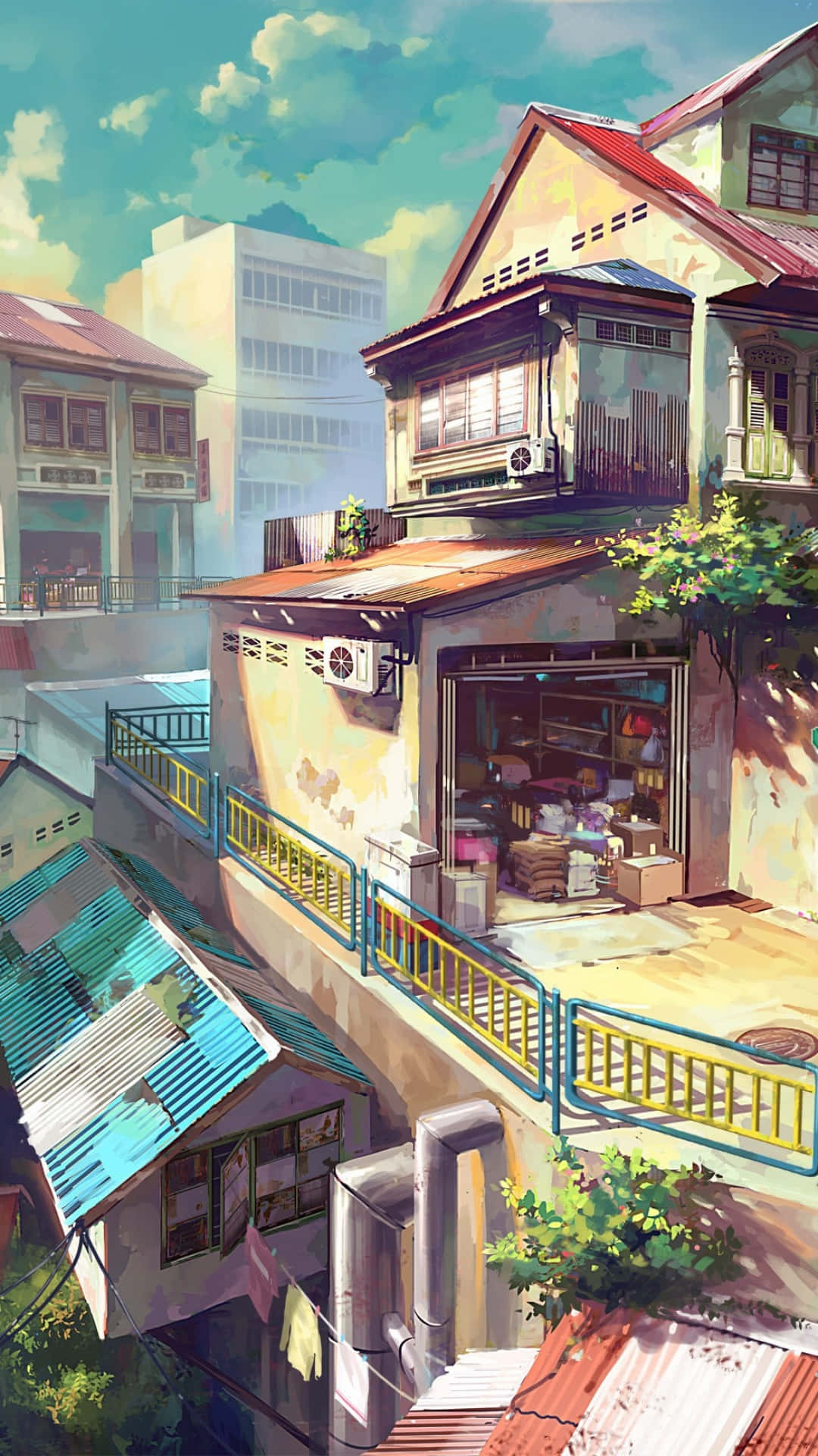 Đêm Huyền Ảo Trong Thành Phố Anime Hình nền