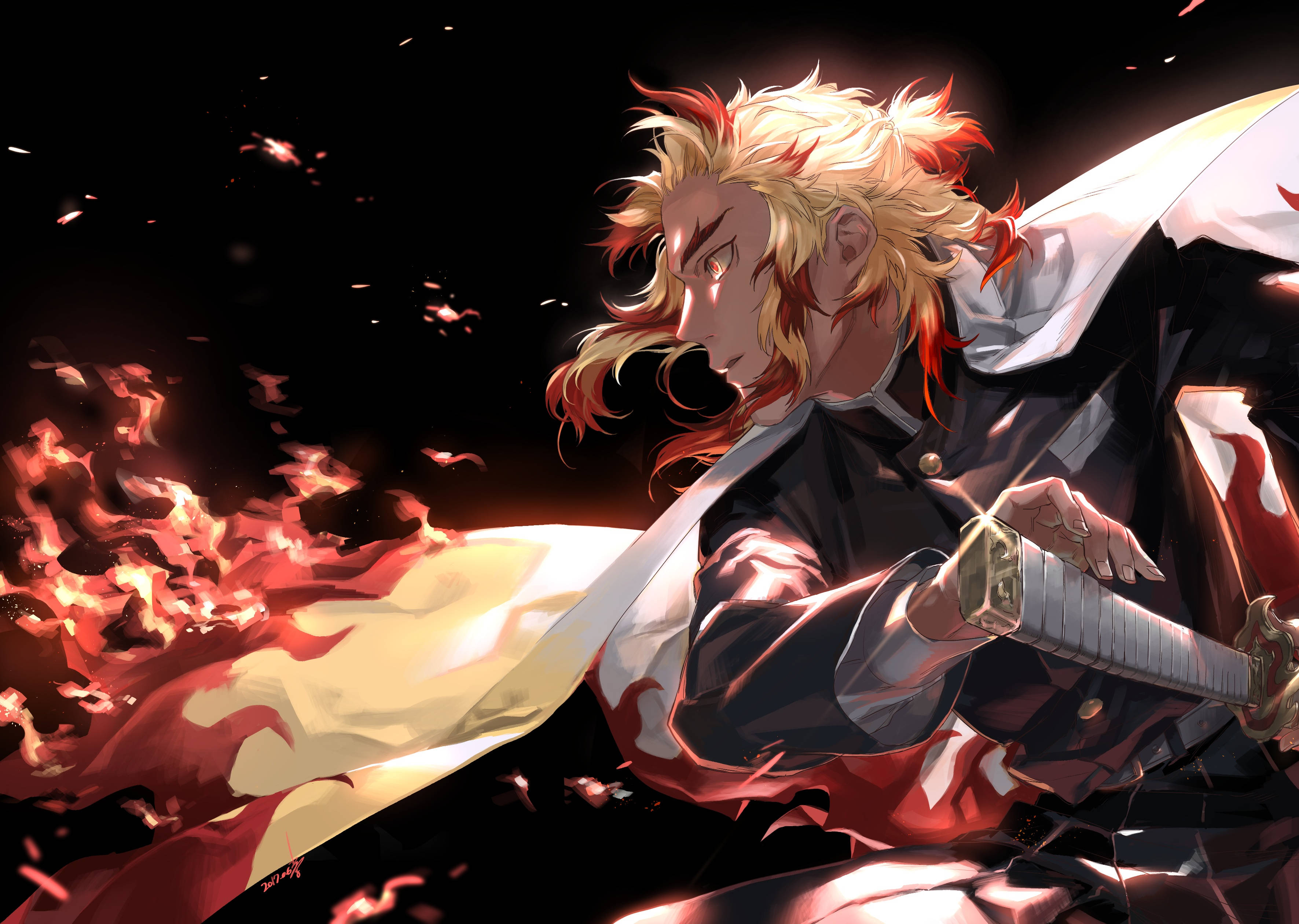 Demon Slayer 4K Rengoku Lửa Hình nền