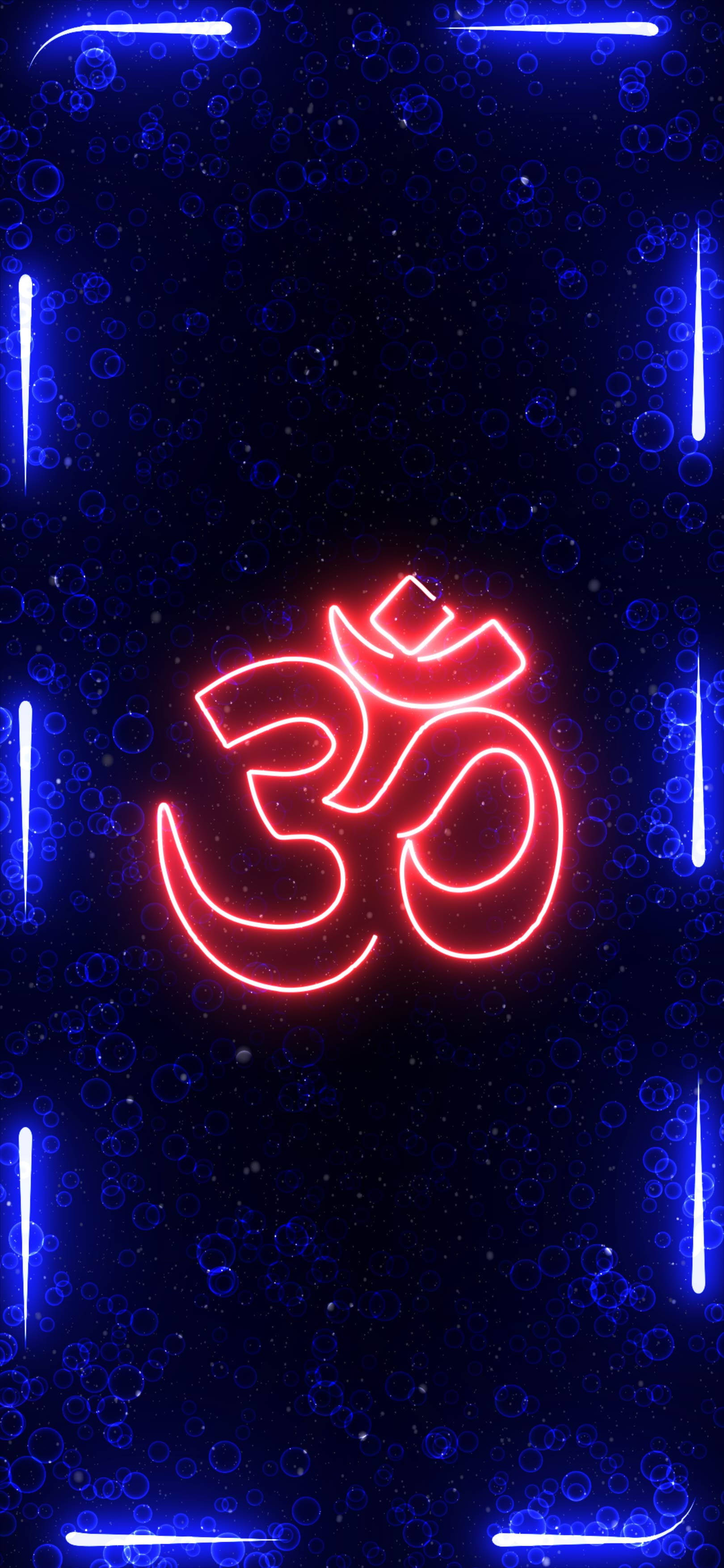 Đèn Neon Đỏ Chữ Om Hình nền