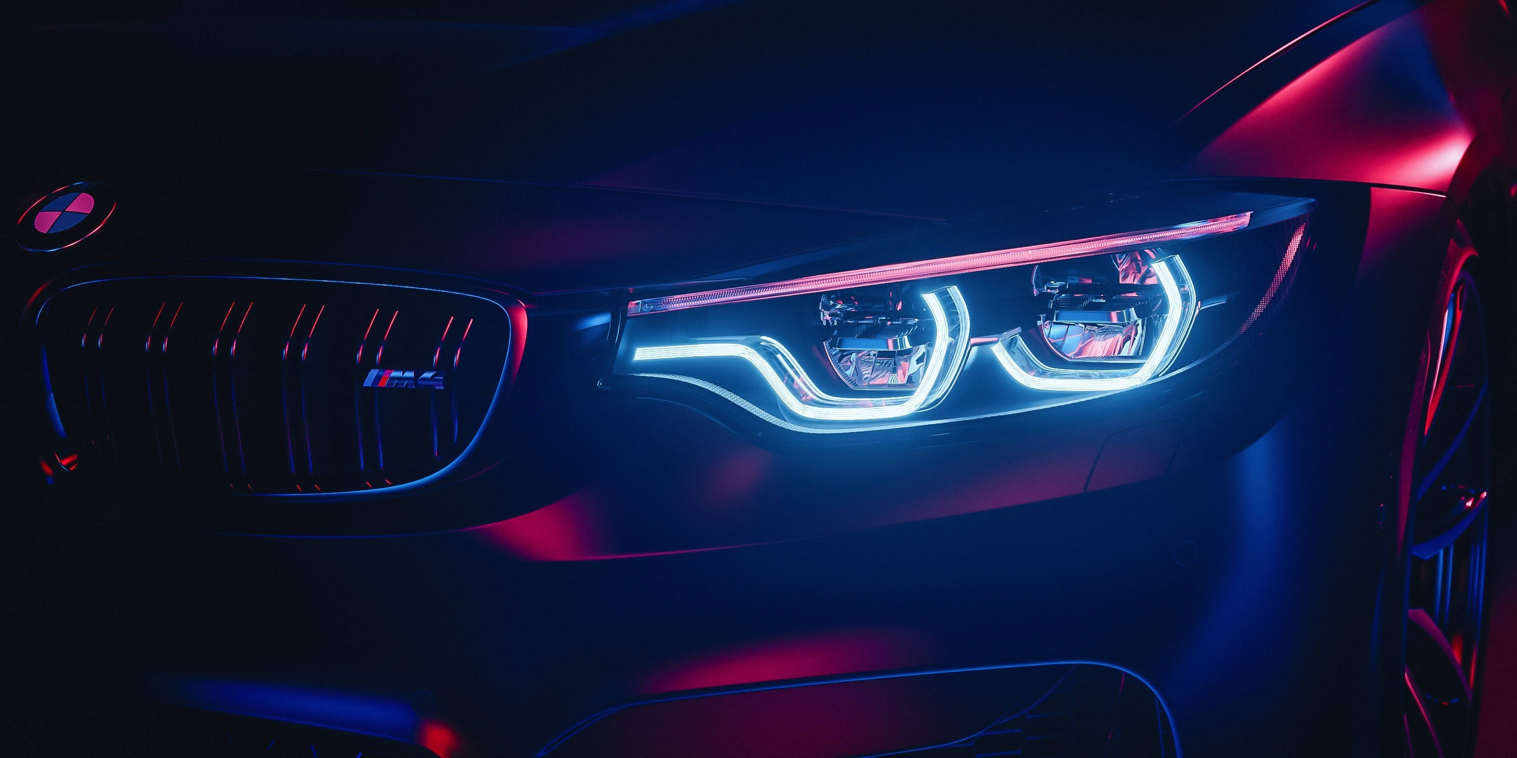 Đèn pha BMW M4 Full HD Hình nền
