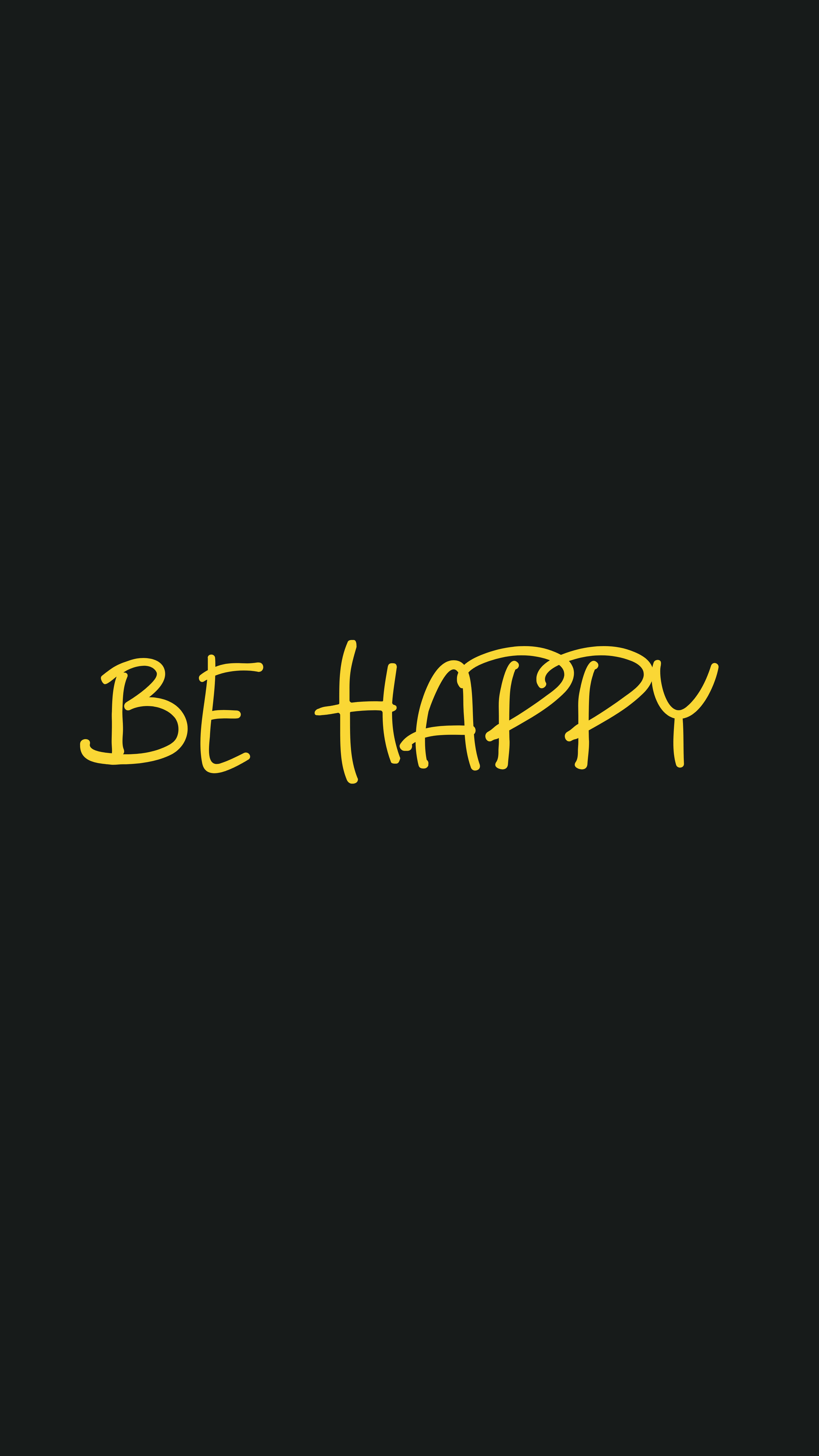 Đen Và Vàng Be Happy Hình nền