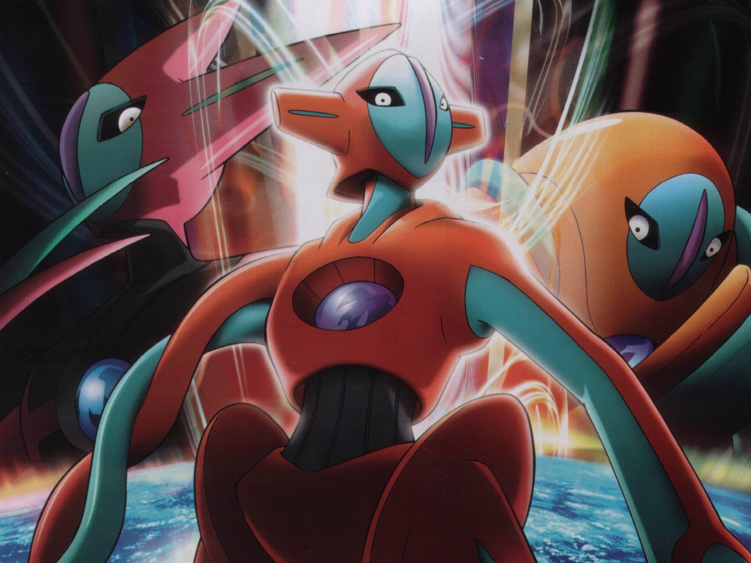 Deoxys Dạng Thường, Tấn Công và Phòng Thủ Hình nền