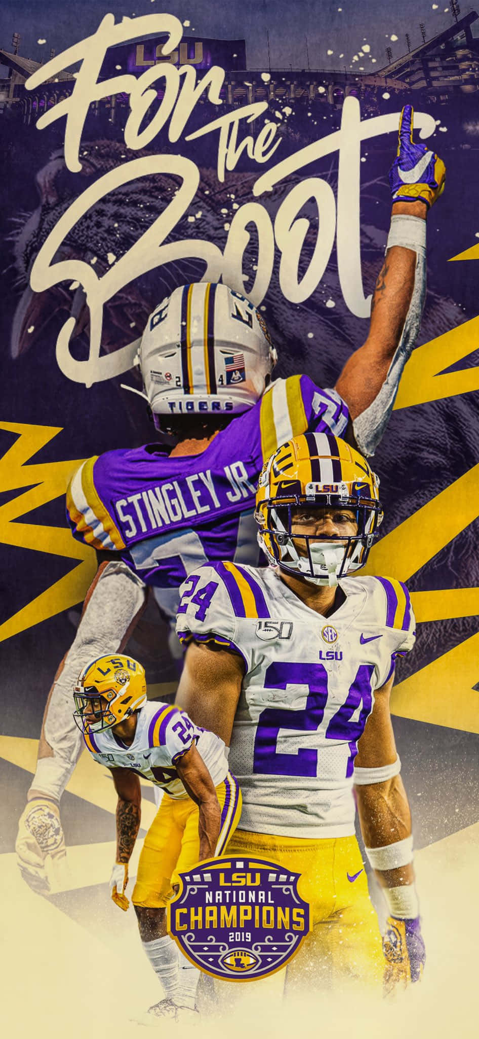 Derek Stingley Jr 2019 Nhà Vô Địch NCAA Hình nền