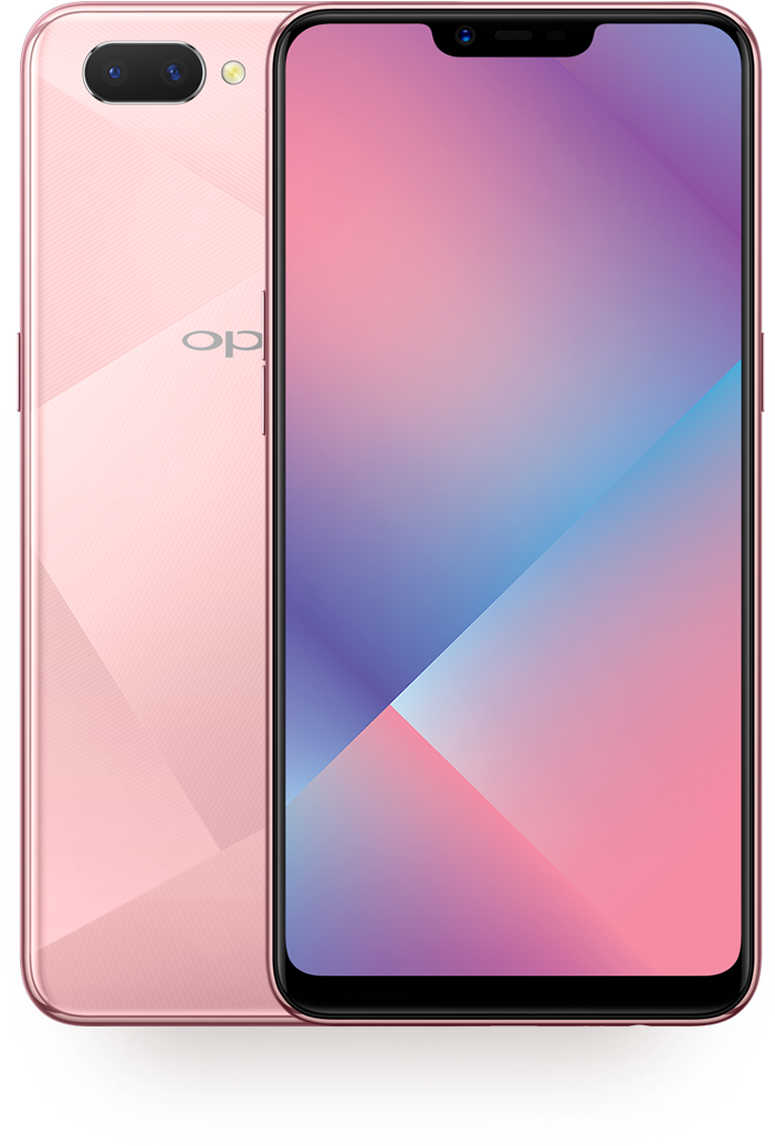 Điện thoại Oppo thiết kế gradient hồng Hình nền