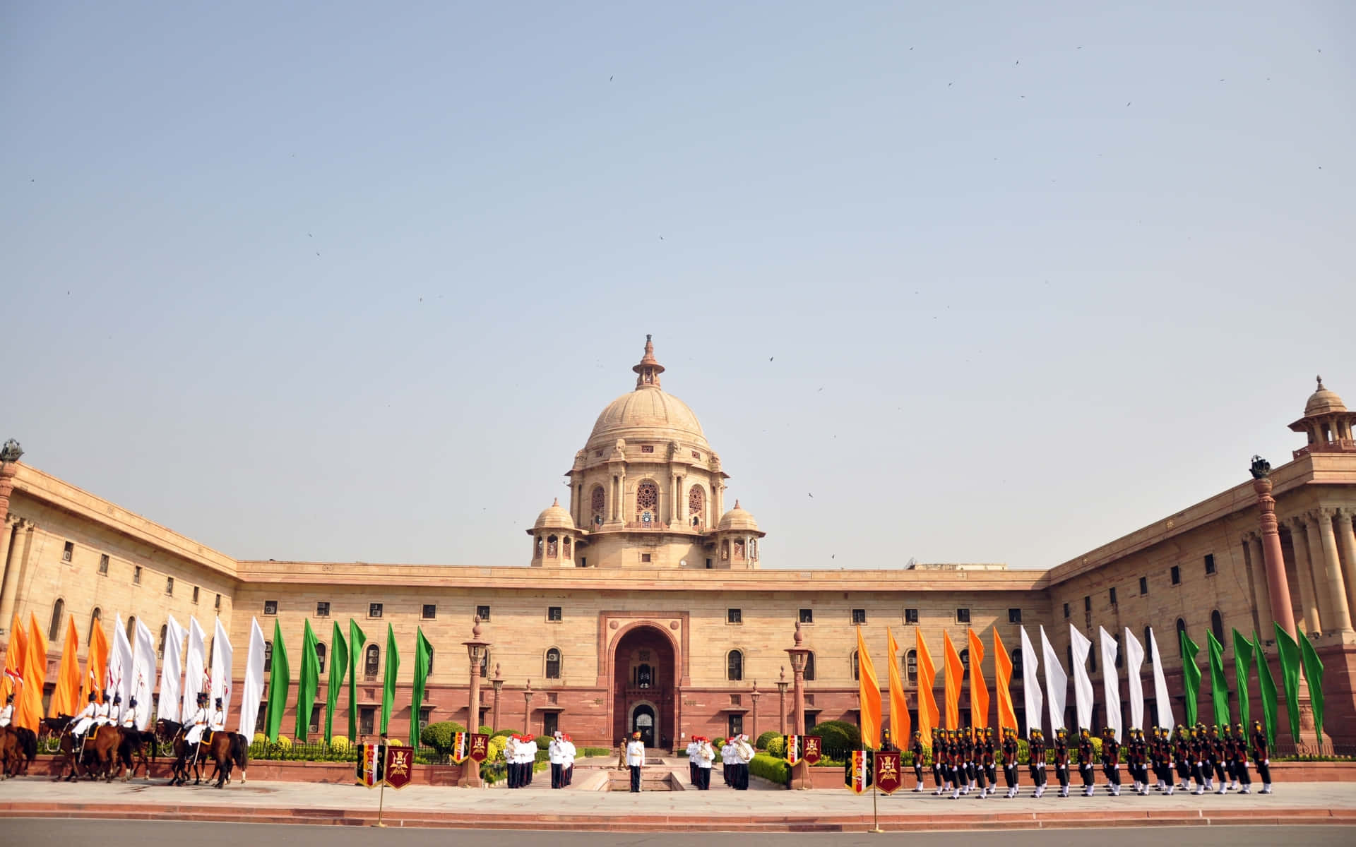 Dinh Tổng thống Ấn Độ Rashtrapati Bhavan Cờ Hình nền