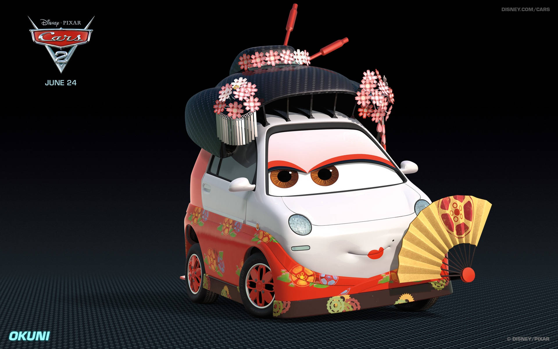 Disney Pixar Okuni trong Cars 2 Hình nền