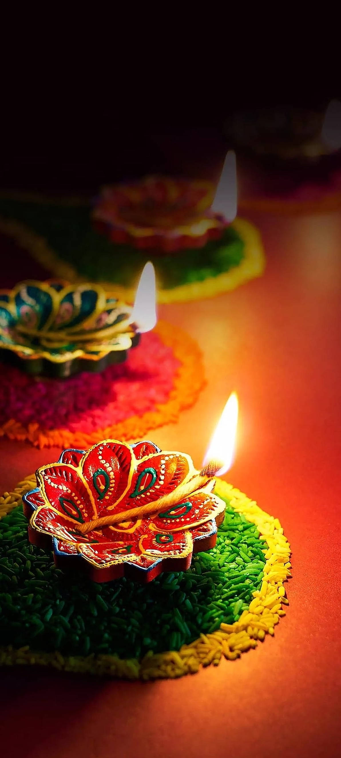 Diwali Oil Lamps Hình nền