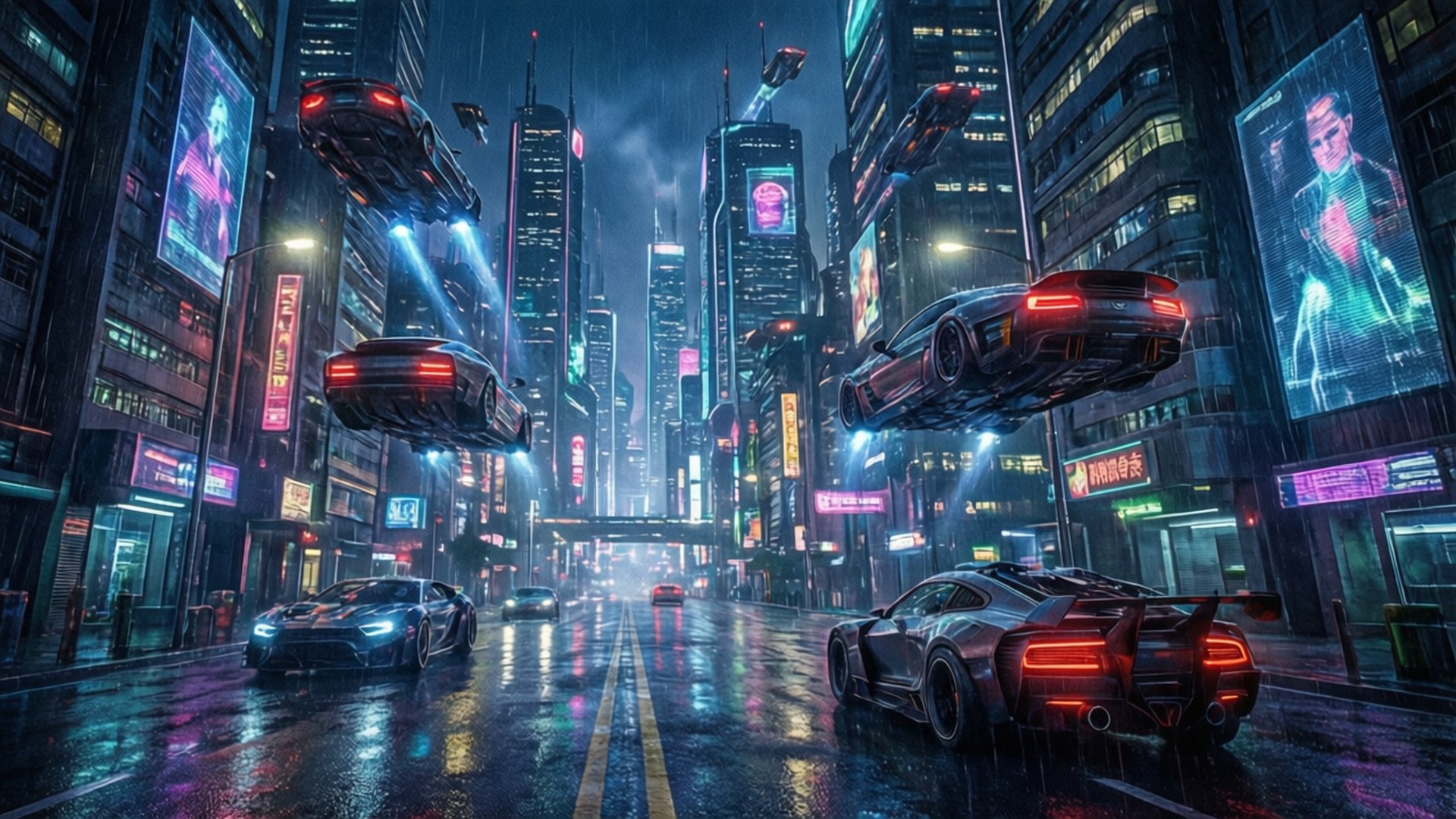 Đô Thị Neon Hình nền