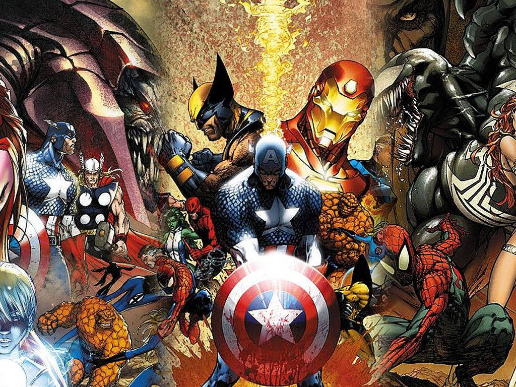 Các anh hùng Marvel tất cả trong một truyện tranh với các nhân vật phản diện.